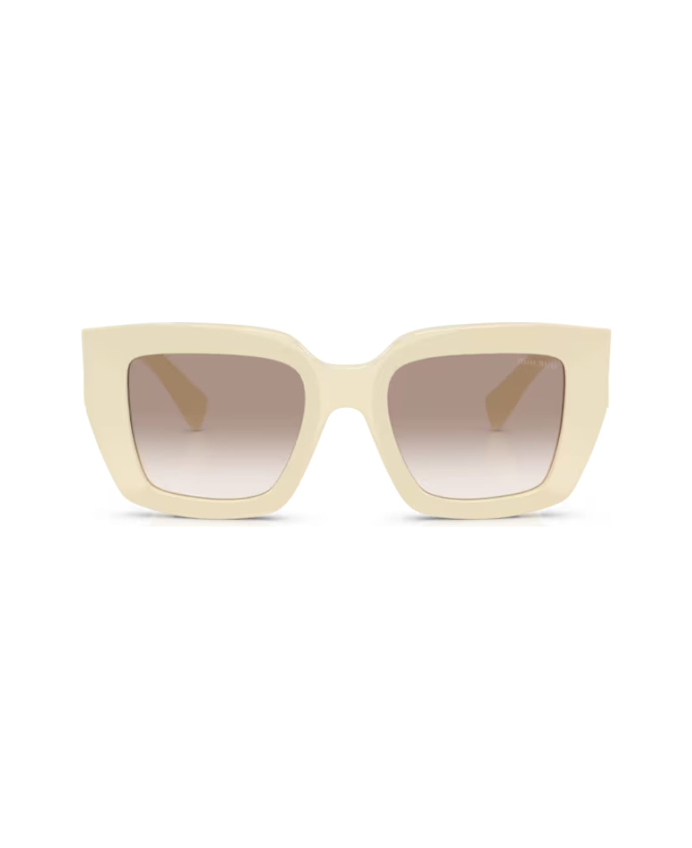 Miu Miu 0mu B05s Miu Glimpse 21d90l Bianco Latte Sunglasses - Avorio