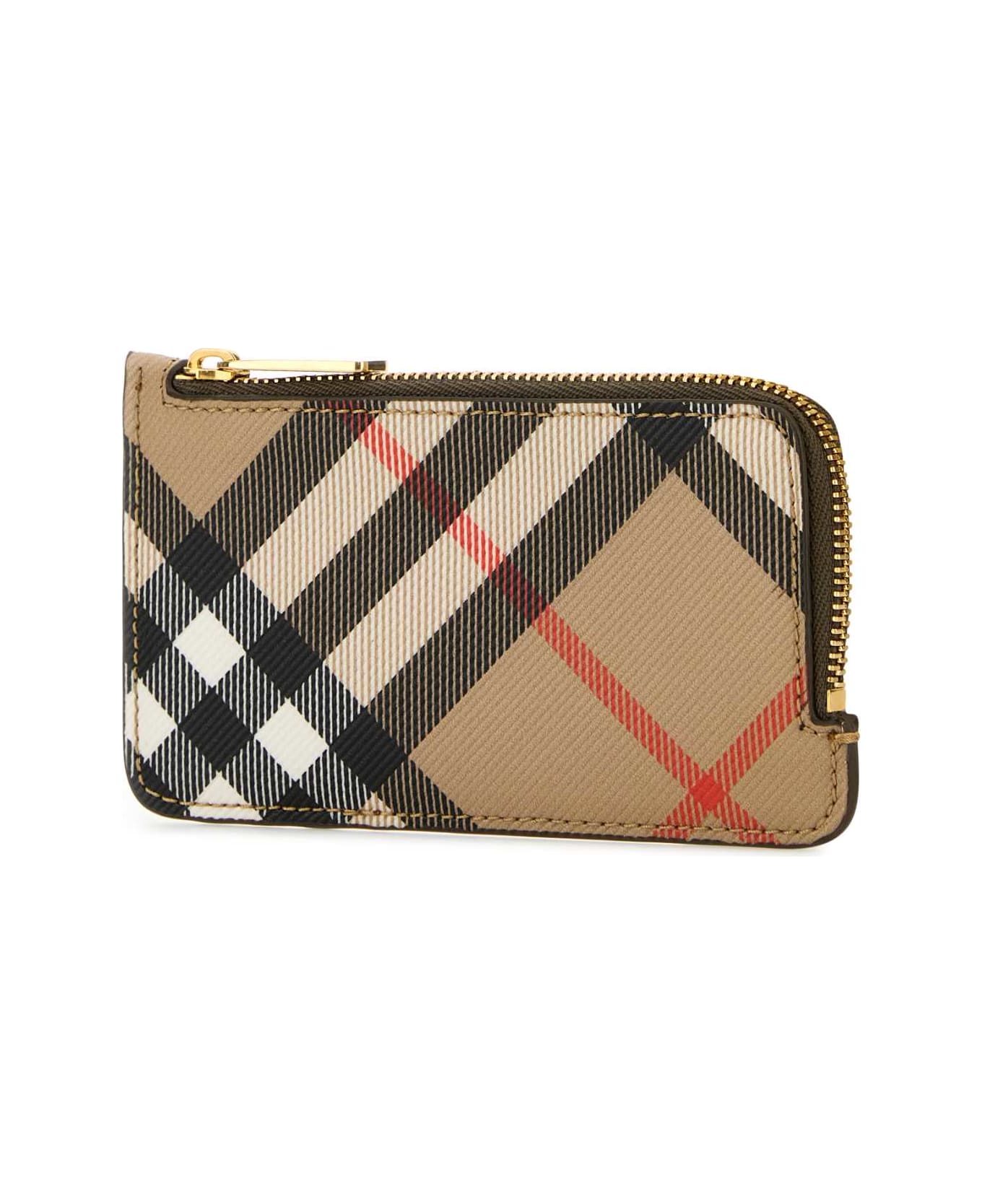 Burberry Printed E-canvas Card Holder - SAND