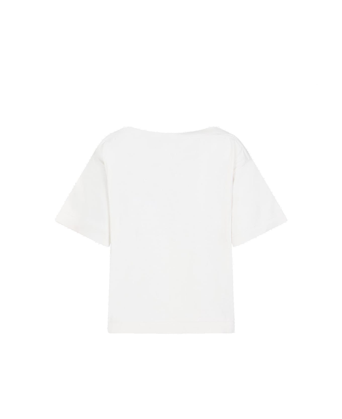 Moncler Logo Detailed Crewneck T-shirt - White Tシャツ