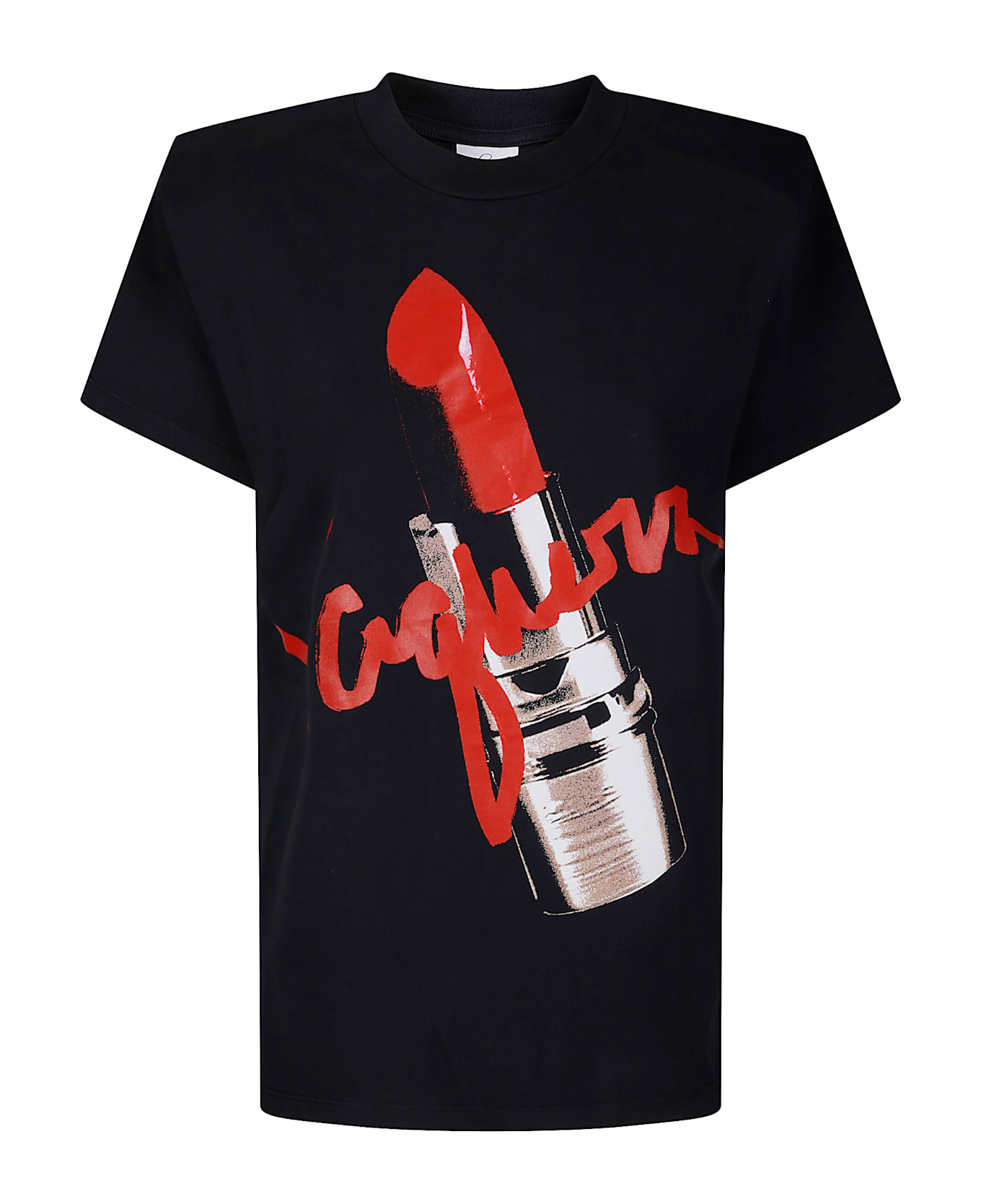 Vaquera Women Lipstick Oversized T Shirt Knit - FADED BLACK
