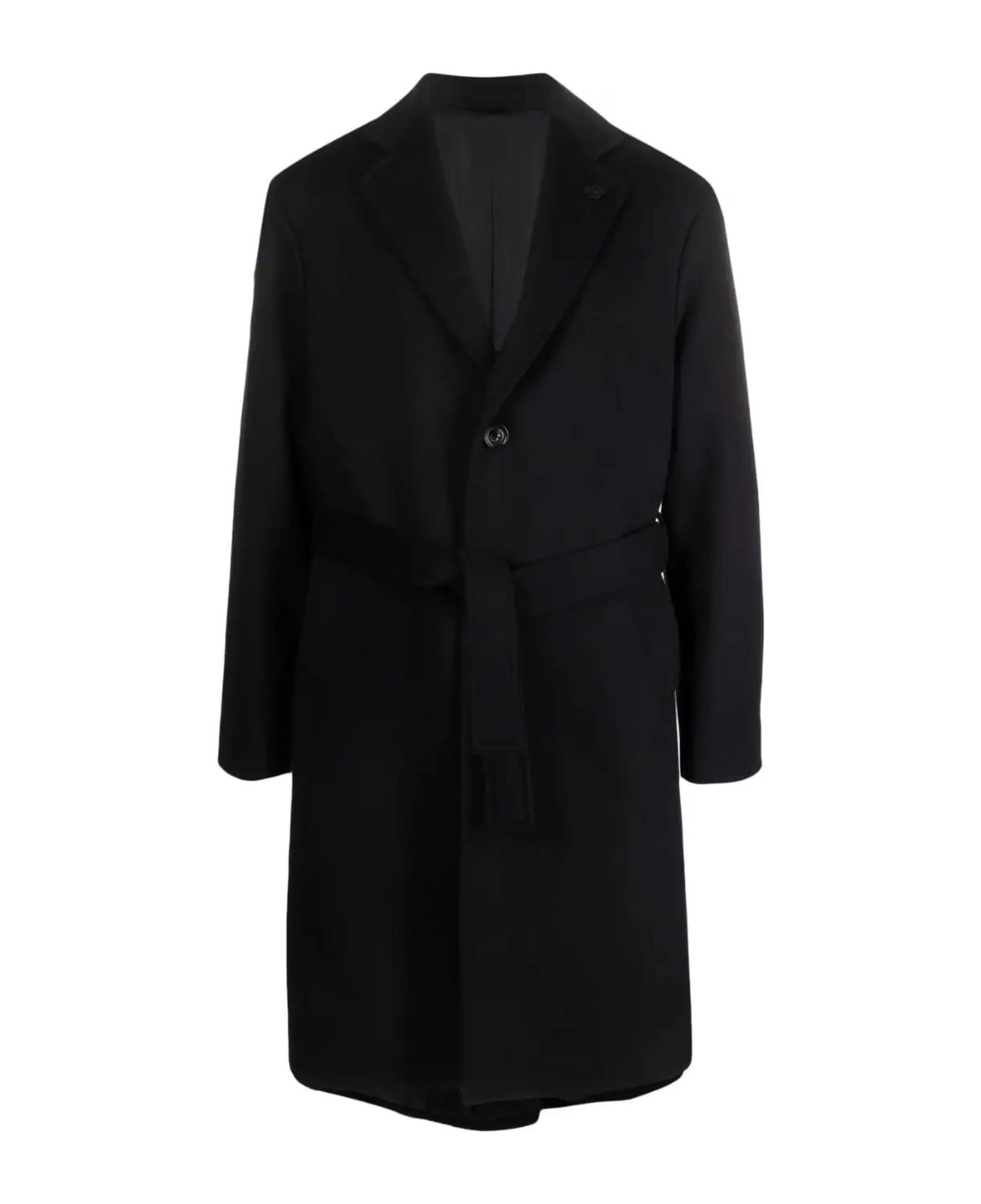 Lardini Dark Blue Wool Coat - Blue コート