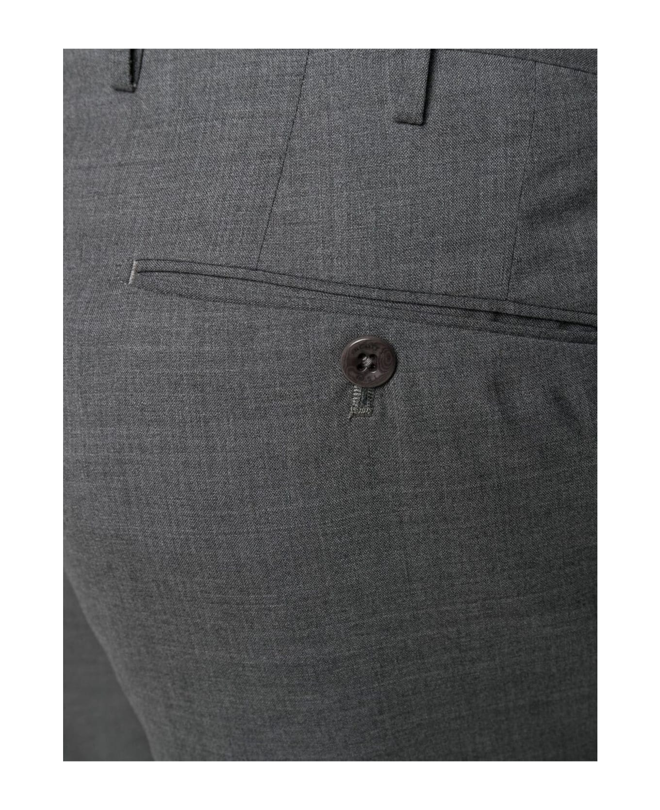 Incotex Grey Virgin Wool Slim-fit Tailored Trousers