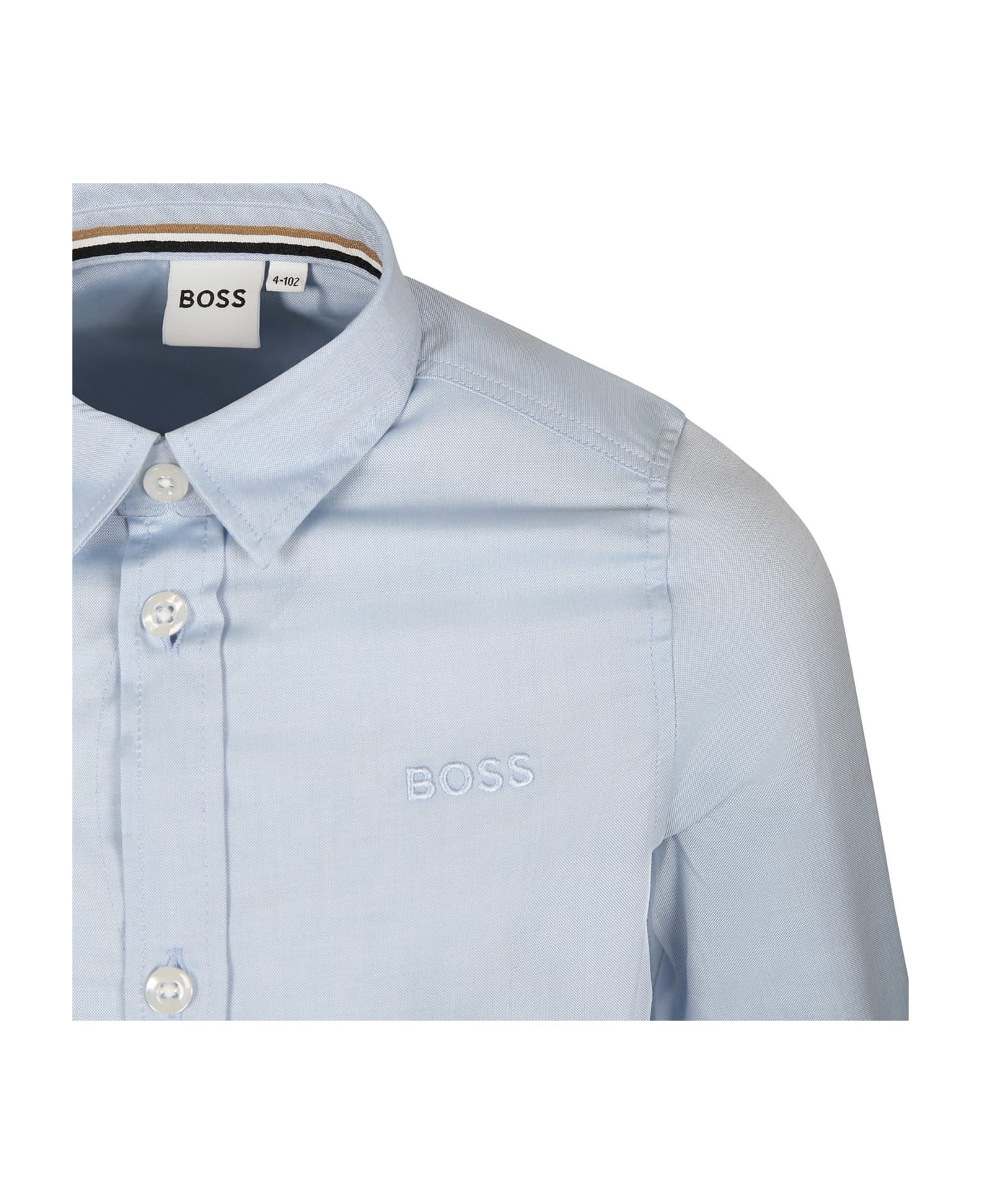 Hugo Boss Light Blue Shirt For Boy - Light Blue