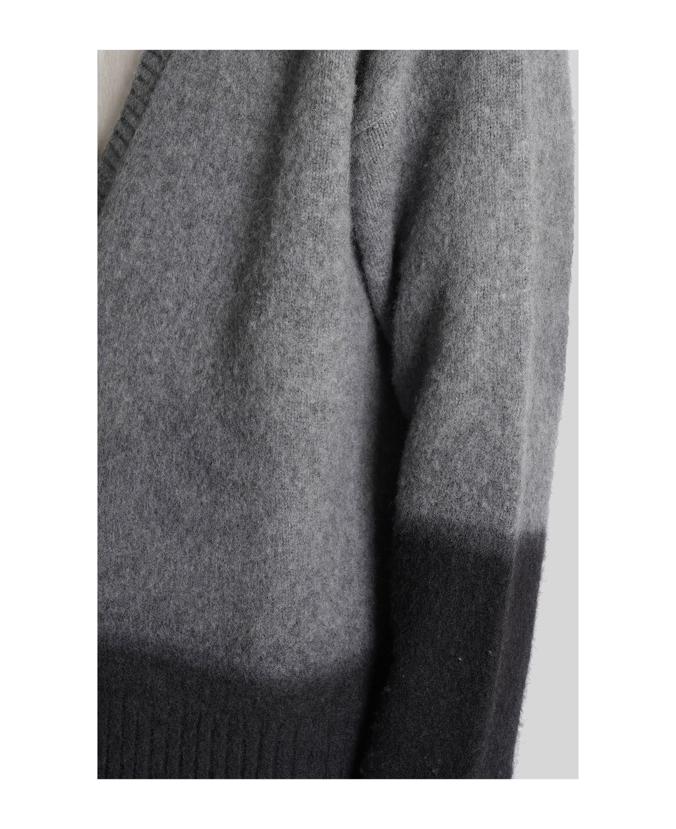 Paura Radmin Cardigan In Grey Wool - grey