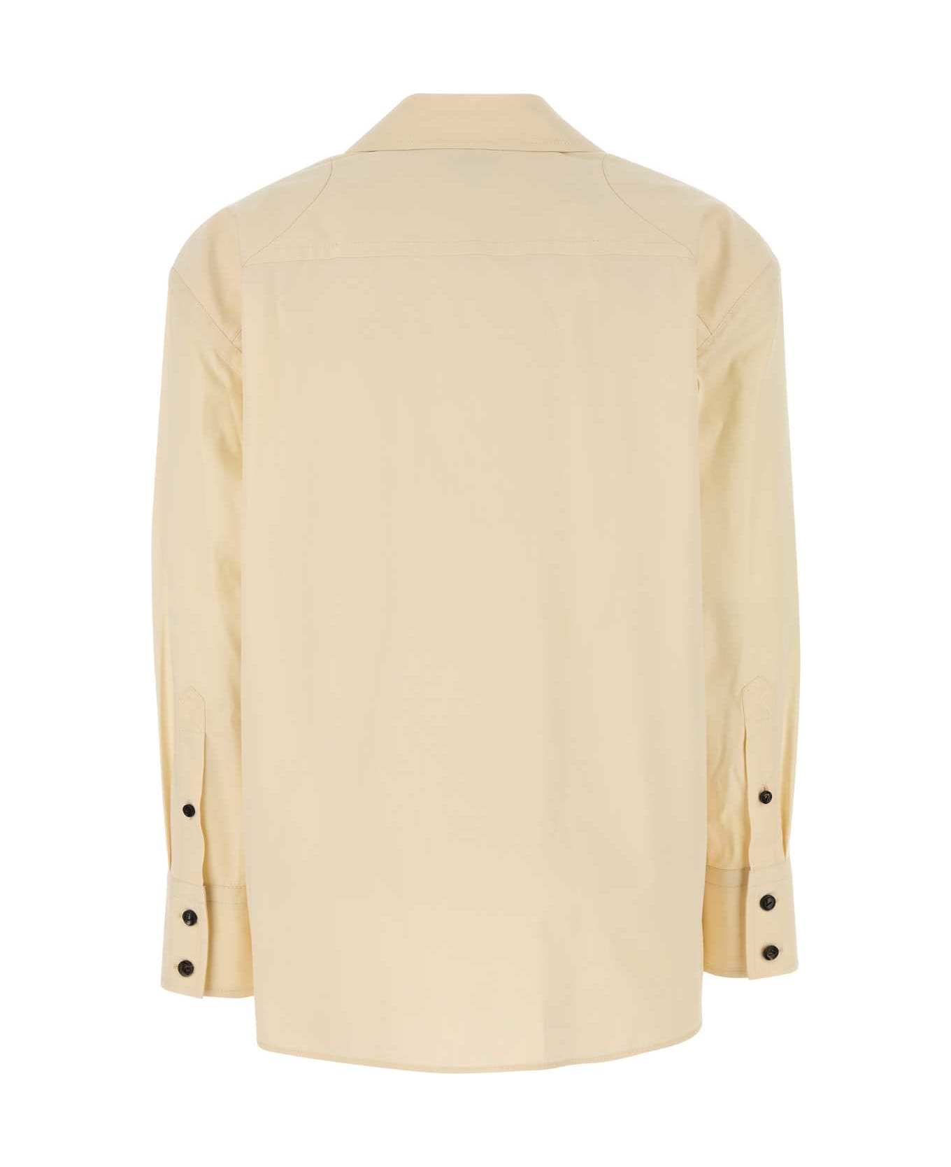 Bottega Veneta Cream Cotton Blend Shirt - PARCHMENT