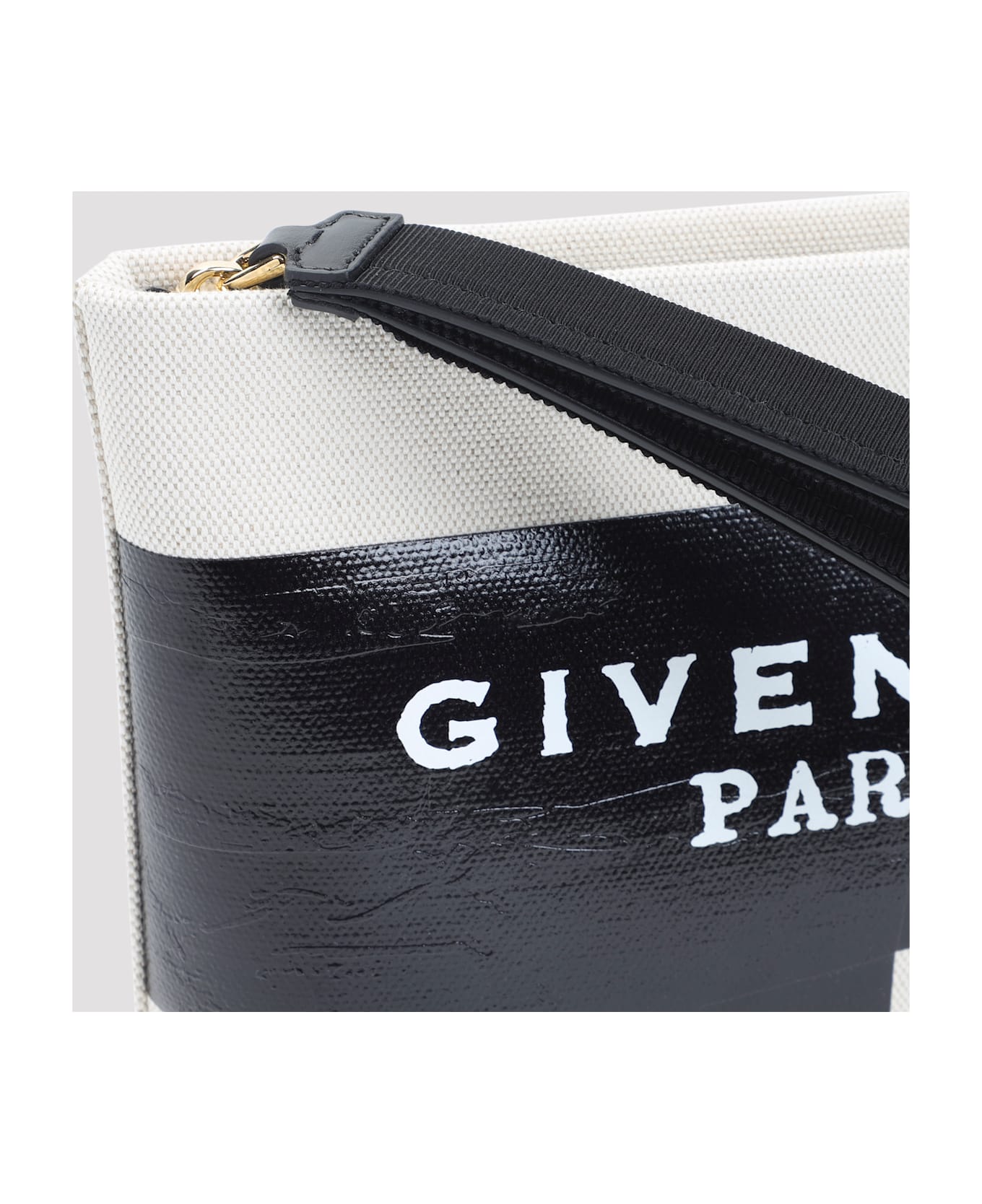Givenchy Logo Pouch - Beige Black