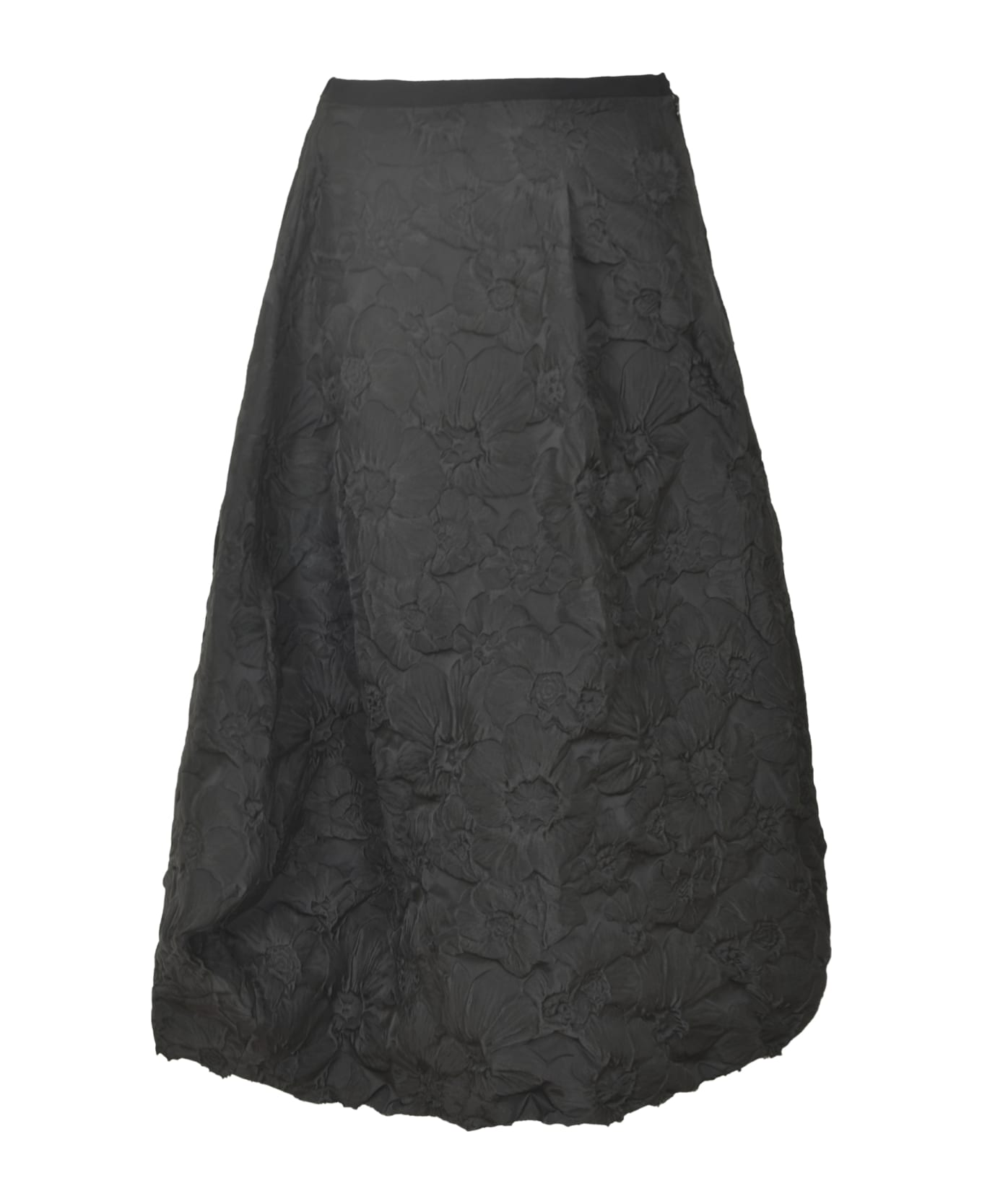 Marc Le Bihan Floral Embossed Skirt - Black