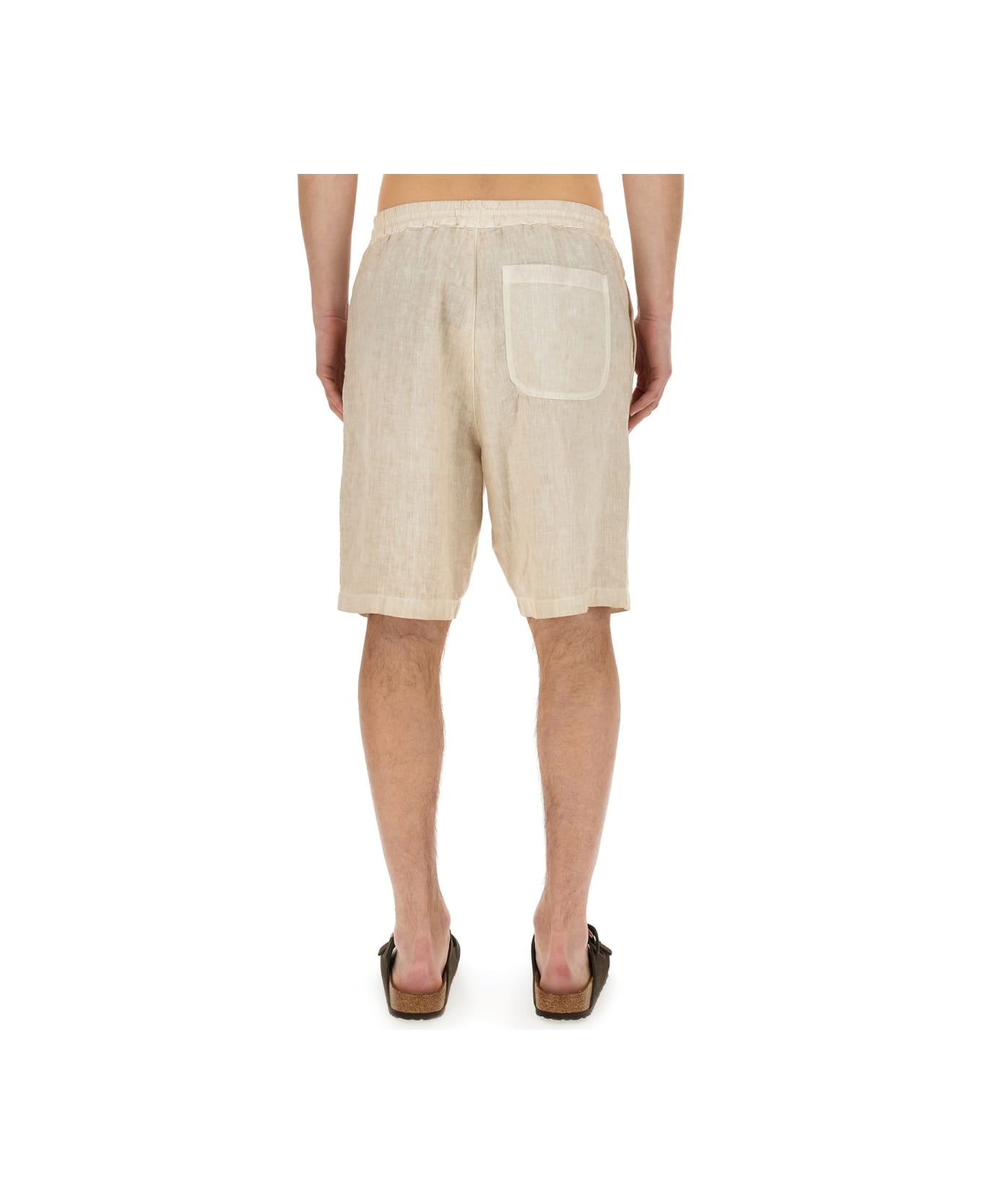 120% Lino Linen Bermuda Shorts - IVORY
