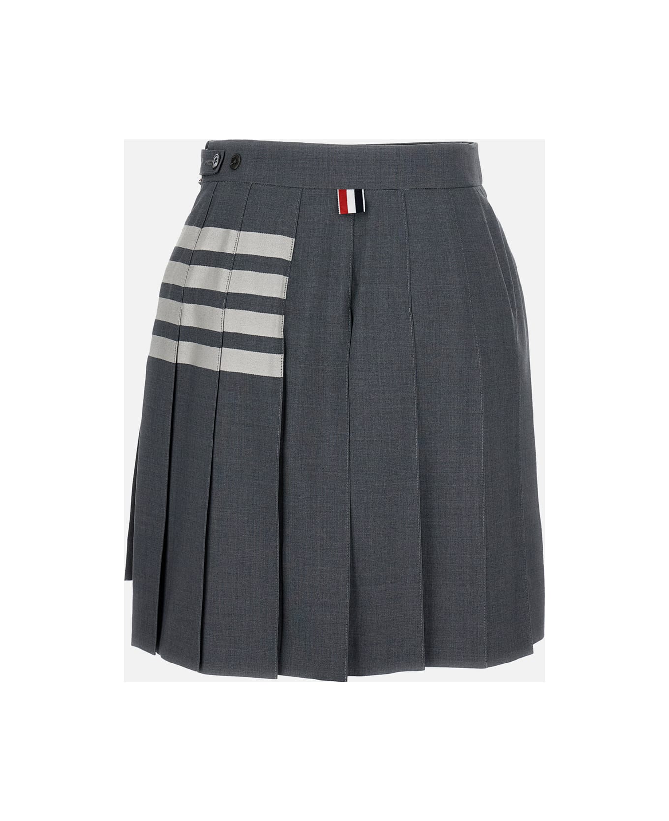 Thom Browne Mini Pleated Skirt - Grey