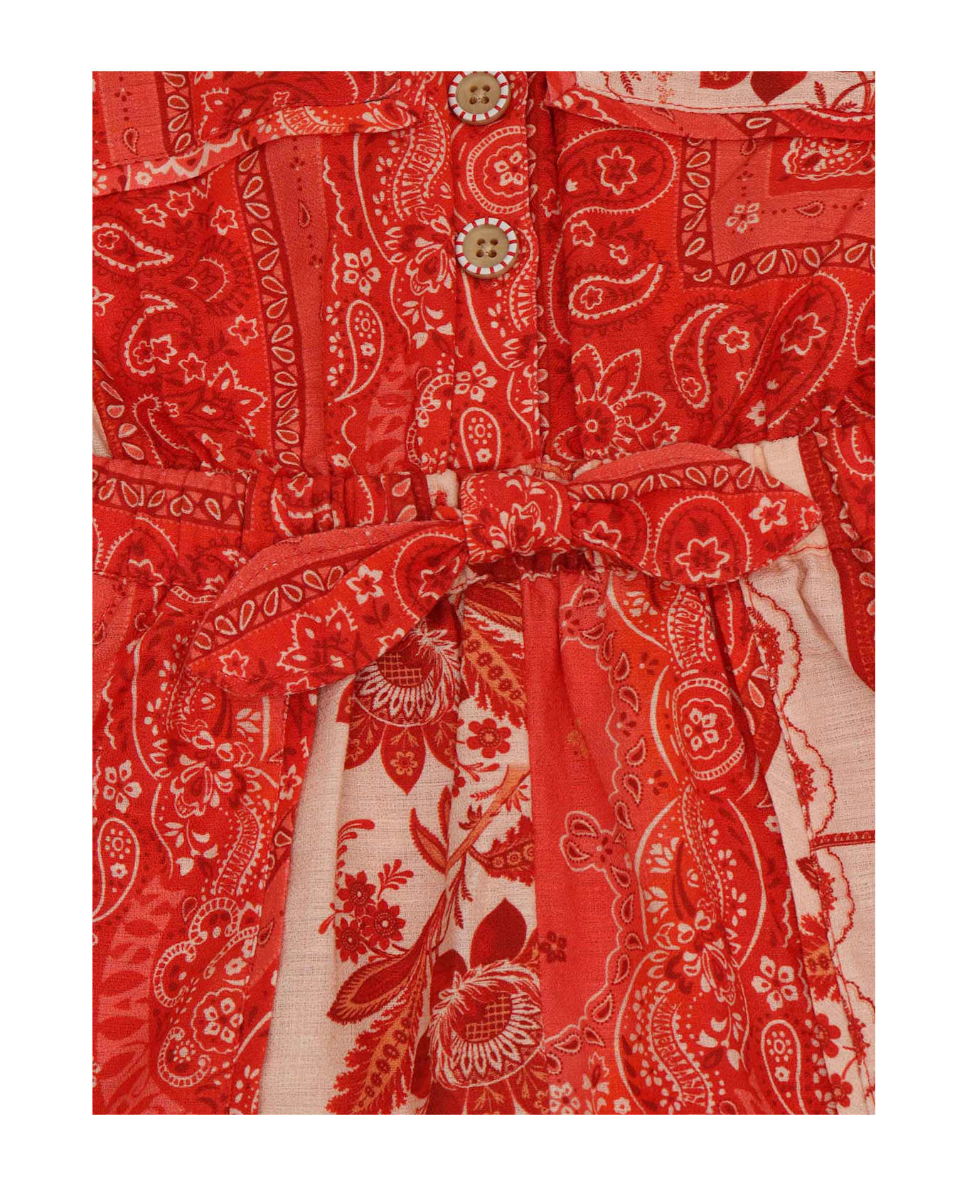 Zimmermann Lucky Kids Pocket Playsuit - RED