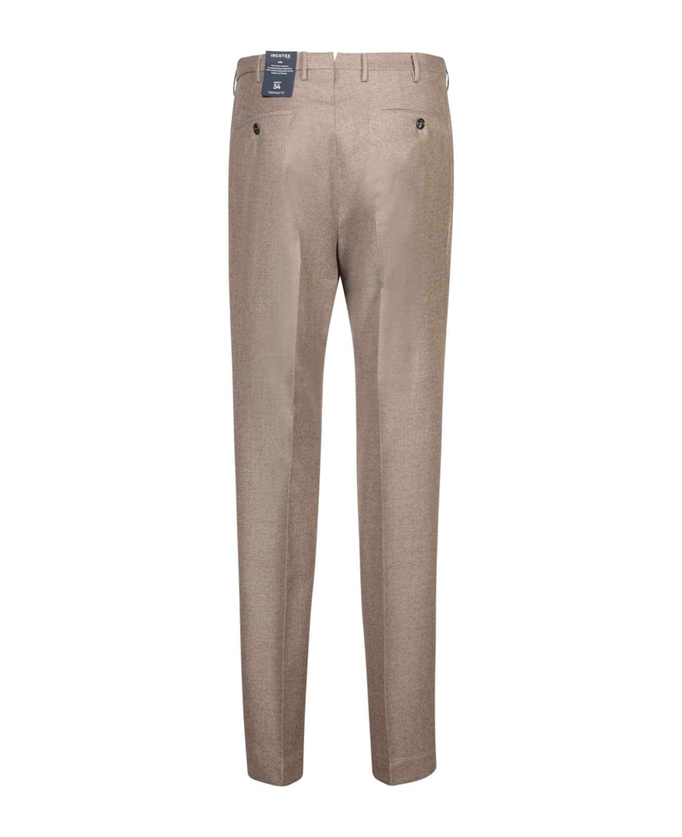 Incotex Beige Wool Tapered Trousers - Beige