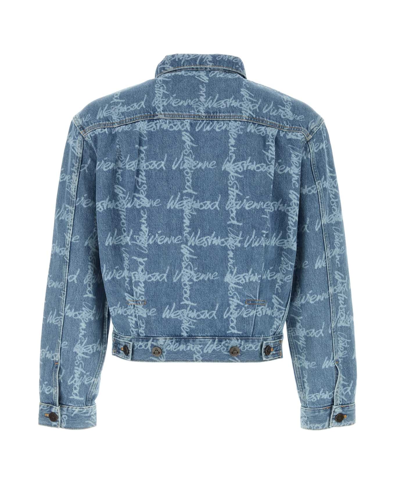 Vivienne Westwood Denim Marlene Jacket - VWGRIDBLUE