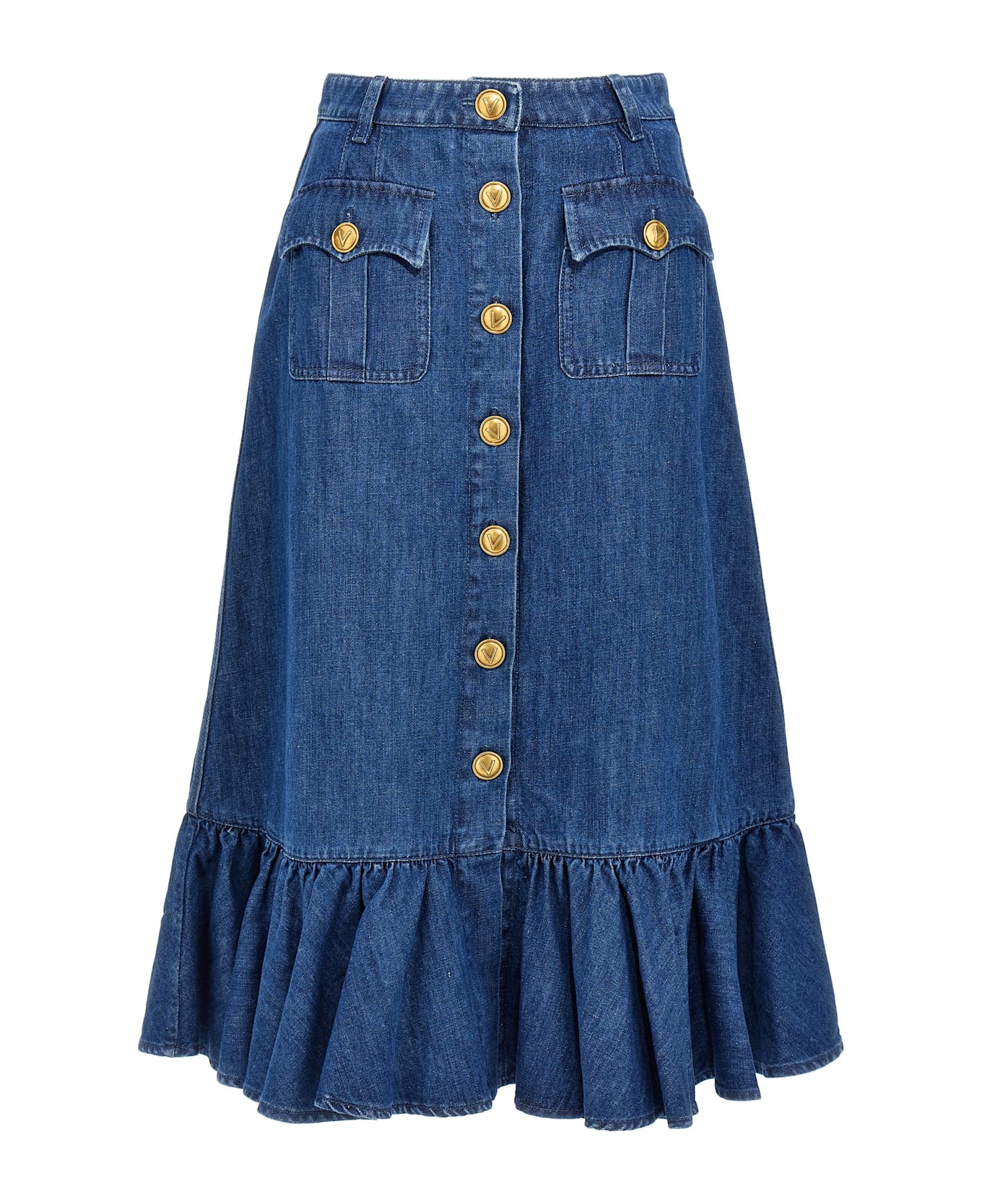 Valentino Garavani Denim Skirt - Blue