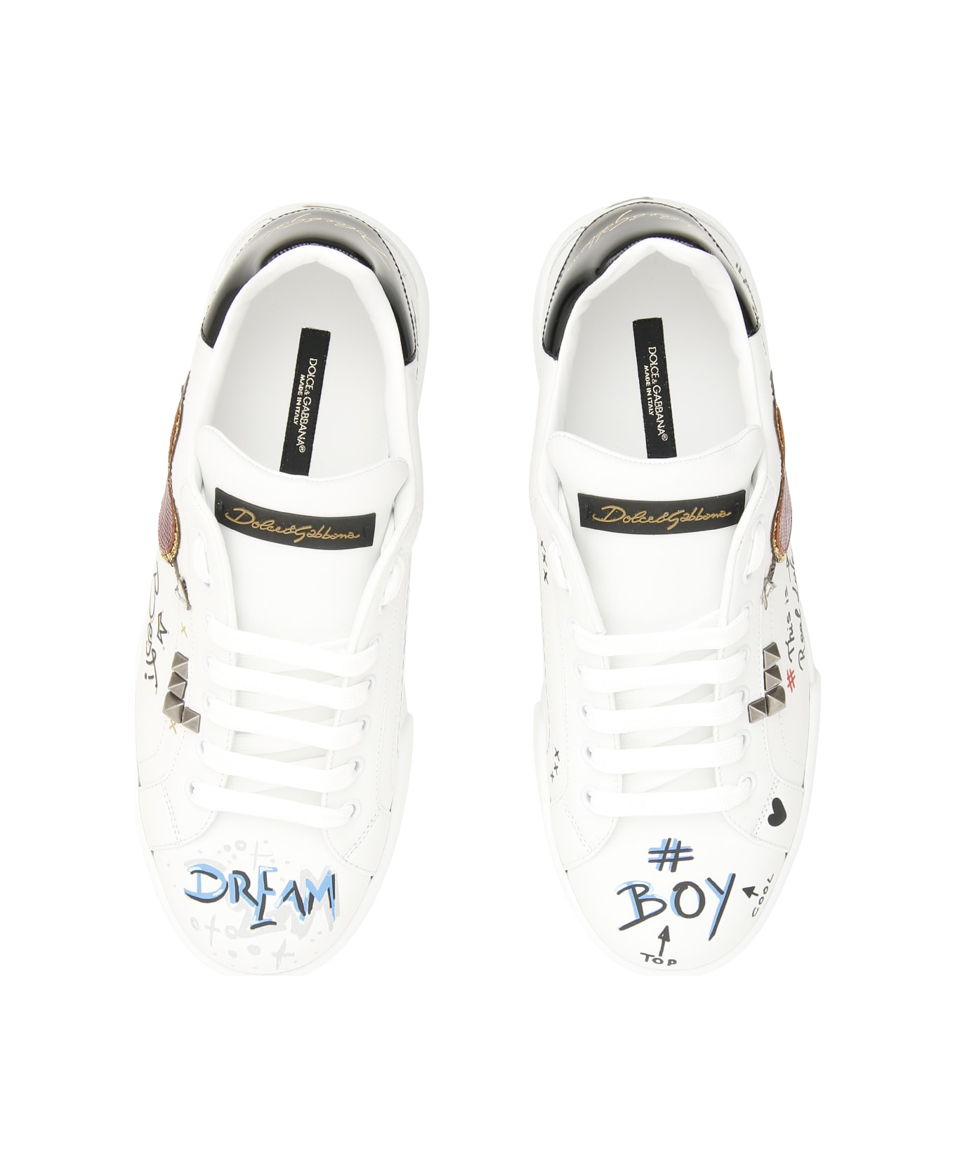 Dolce & Gabbana Portofino Sneakers With Heart Patch | italist, ALWAYS ...