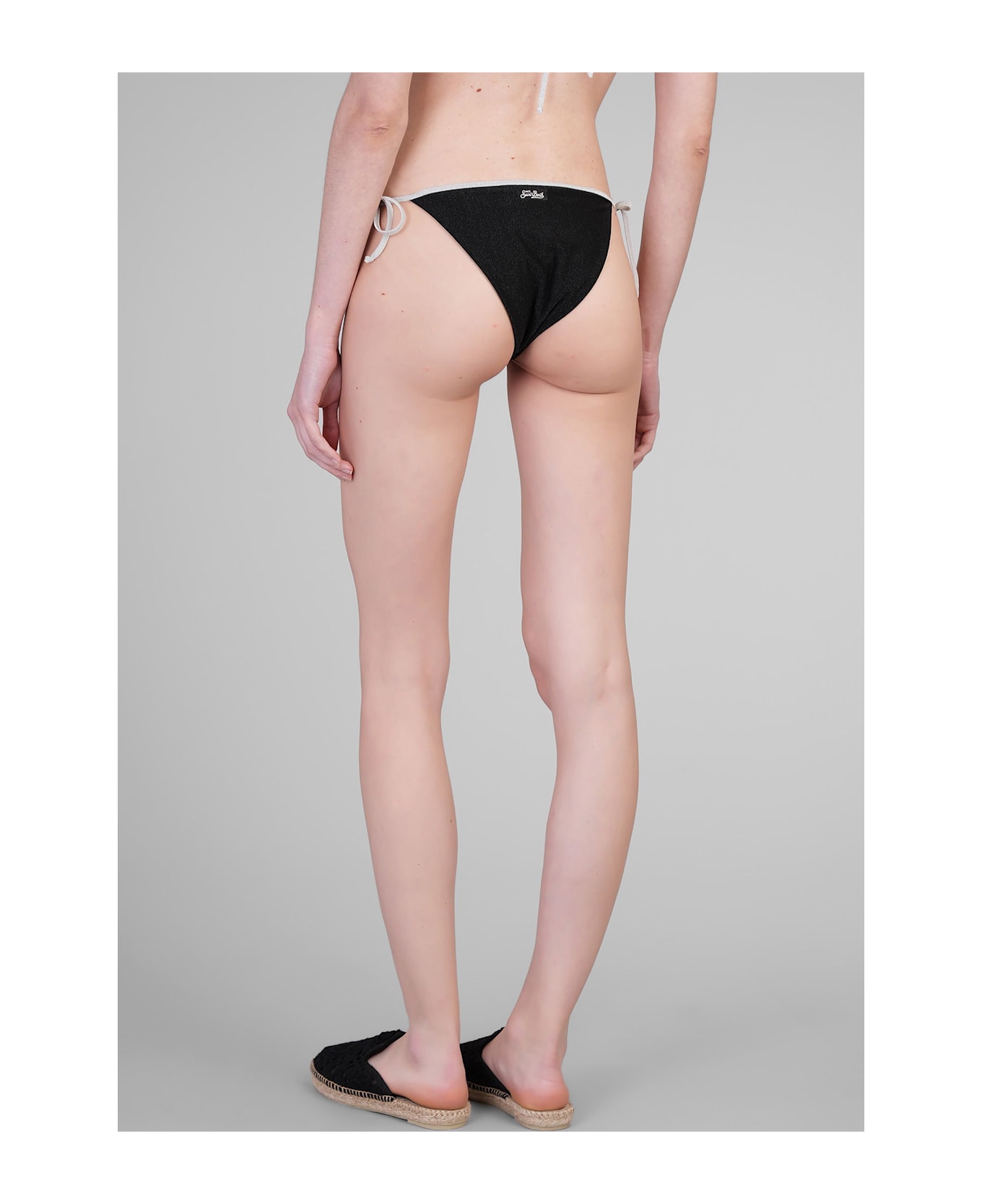 MC2 Saint Barth Marielle String Beachwear In Black Viscose - black