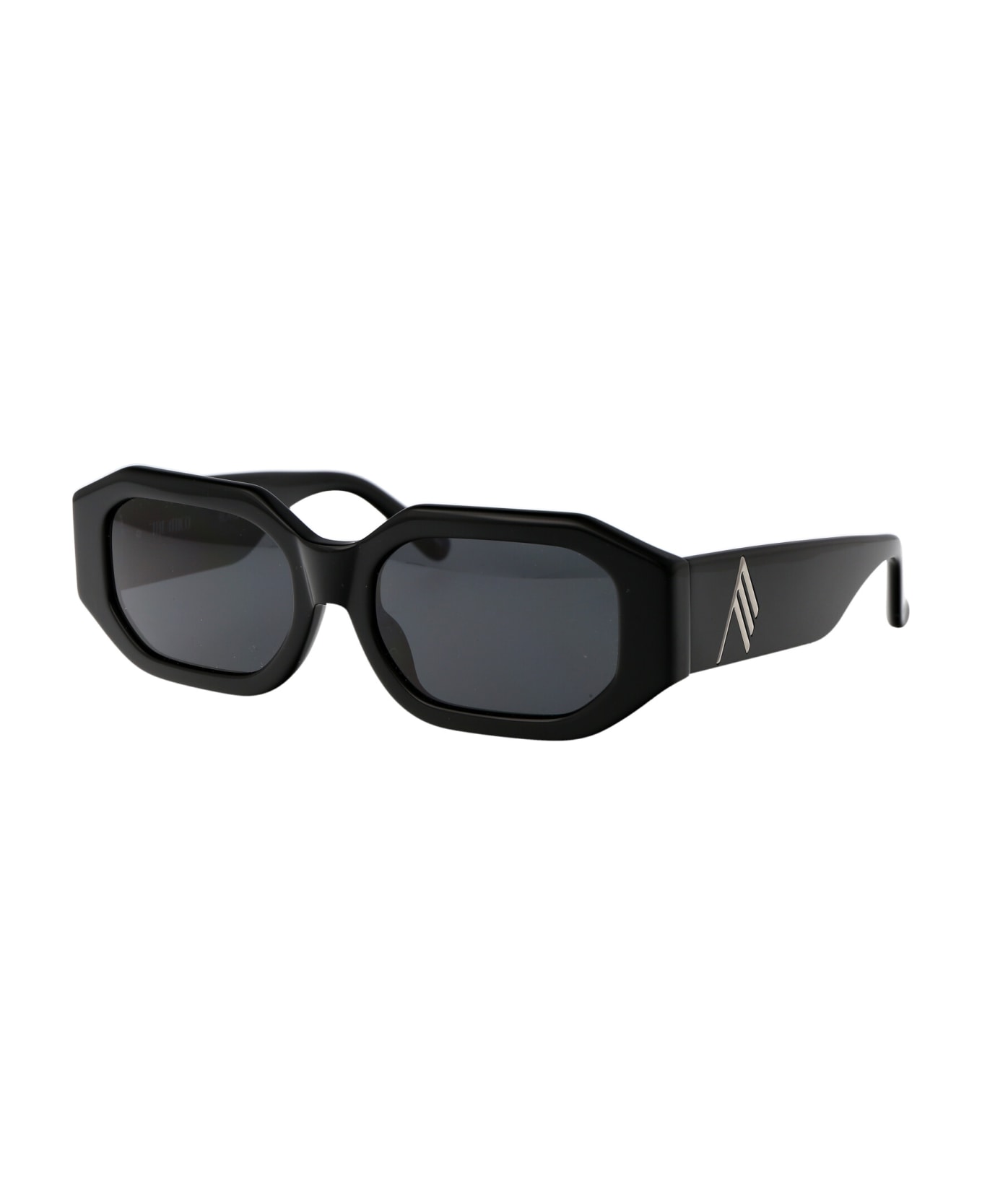 The Attico Blake Sunglasses - BLACK/SILVER/GREY サングラス