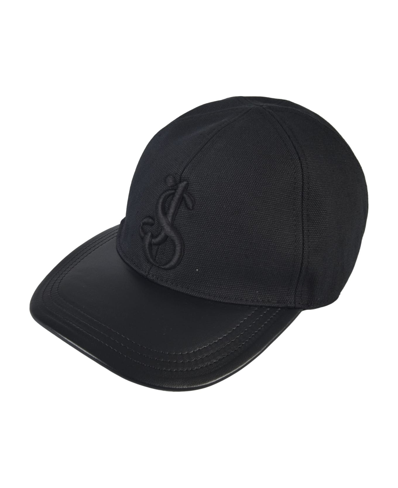 Jil Sander Embroidered Logo Cap - Black