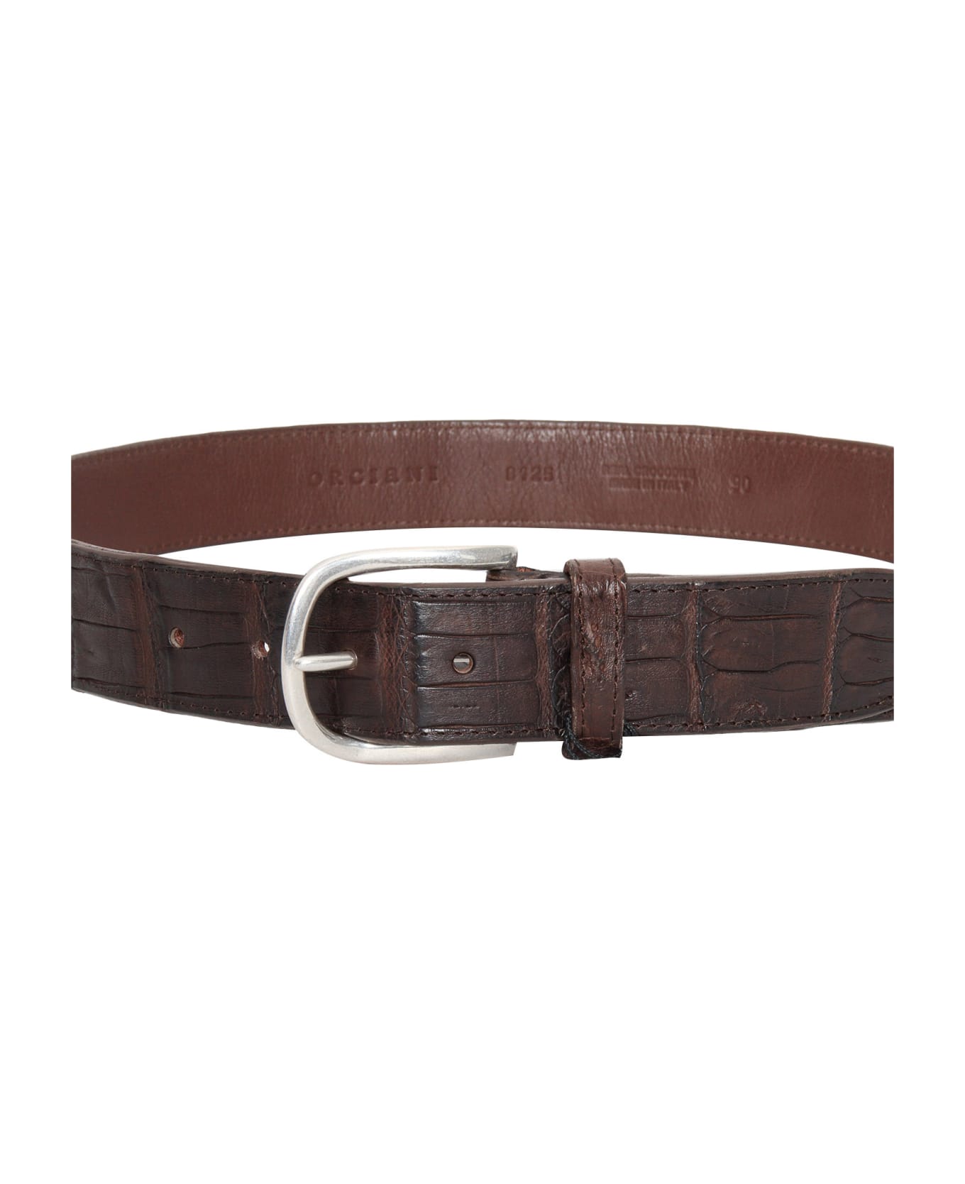 Orciani Classic Cocco Belt - BROWN