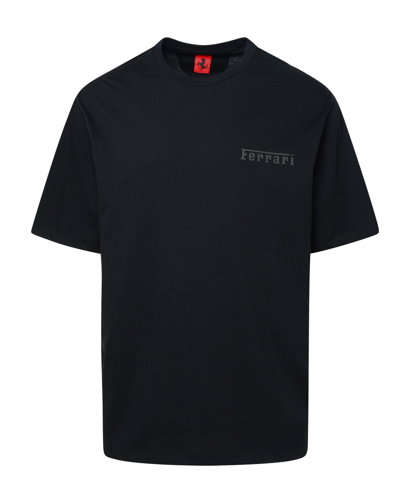Ferrari Black Cotton T-shirt - Black シャツ