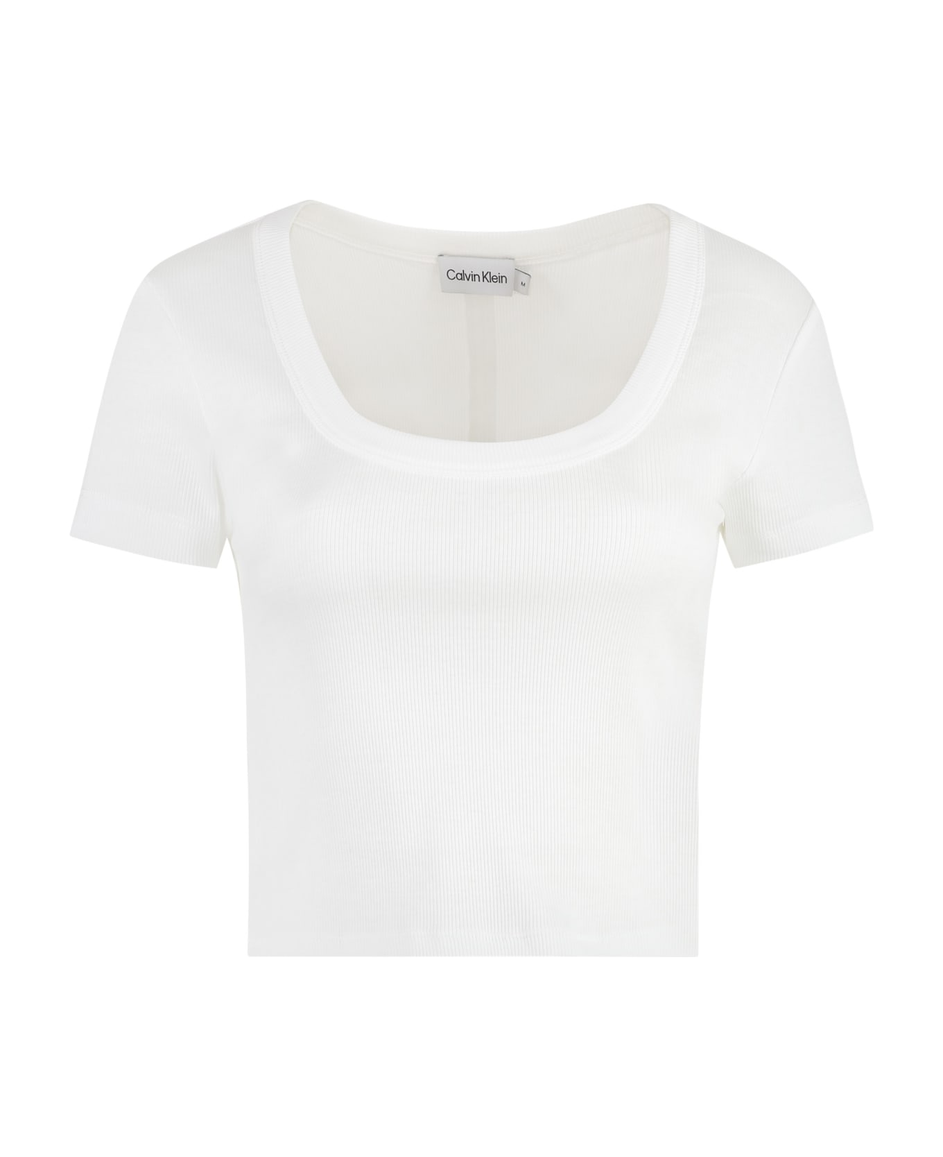 Calvin Klein Cotton Top - White Tシャツ