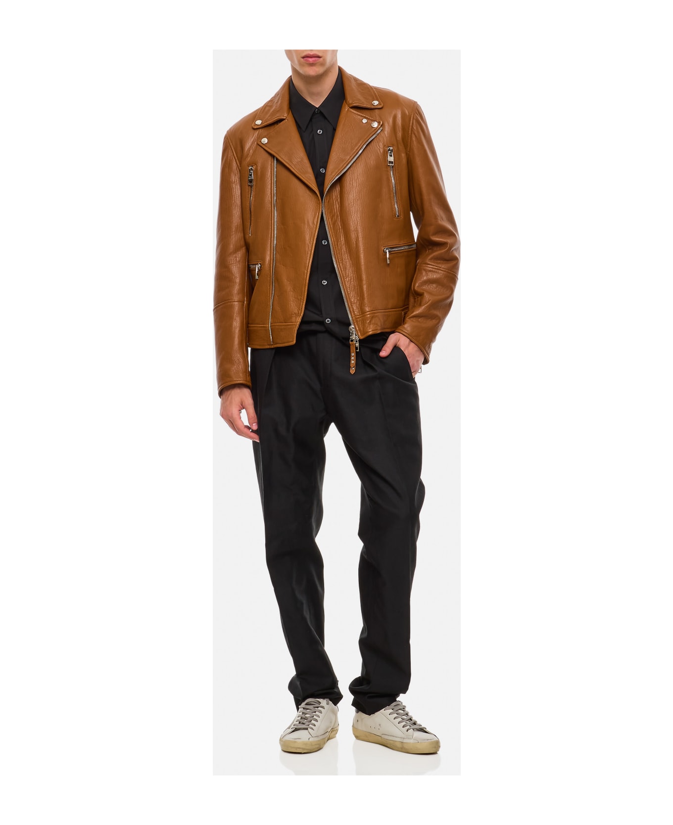 Alexander McQueen Leather Jacket - Tobacco ブレザー