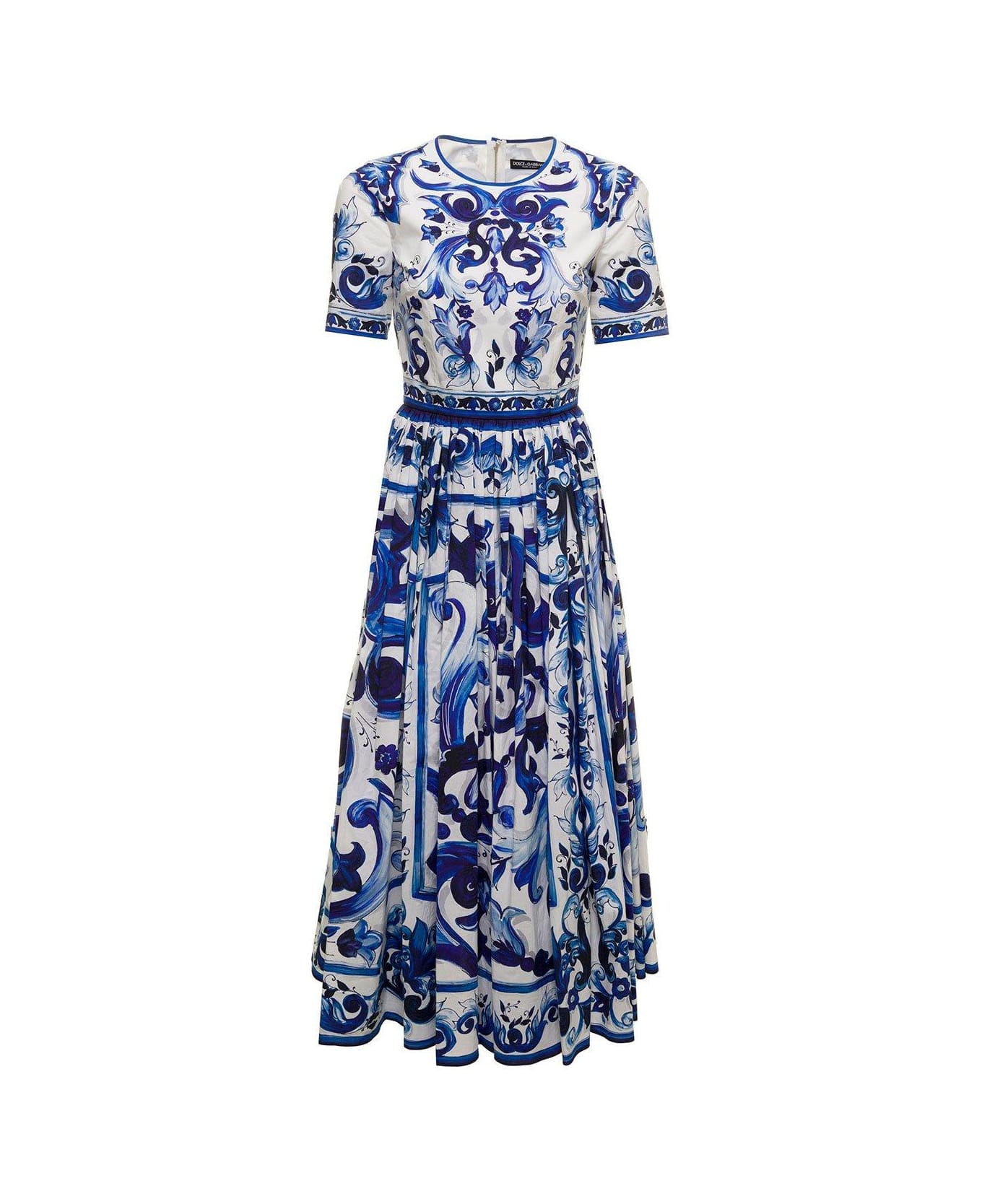 Dolce & Gabbana Majolica-printed Poplin Dress