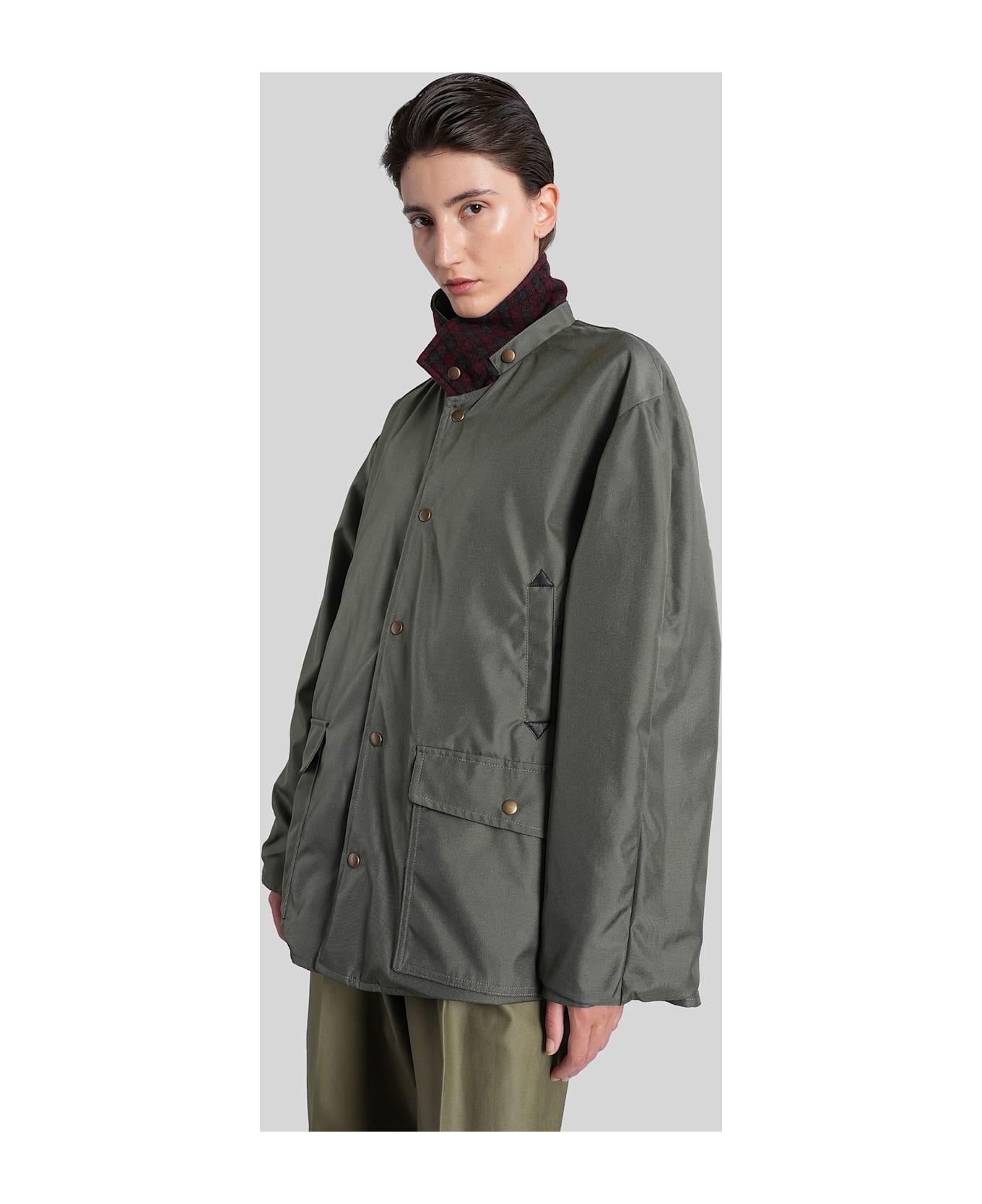 Maison Margiela Casual Jacket In Red Polyamide - red