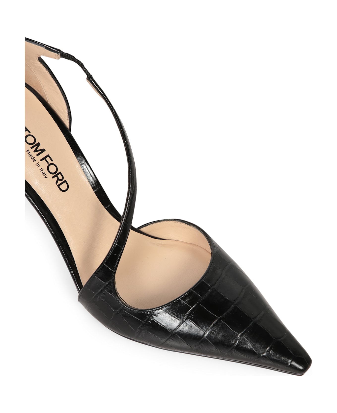 【送料&関税込】Tom Ford 85mm Crocco Black Gold Heeled Shoes Tom Ford 85mm Crocco Black Gold Heeled Shoes | italist