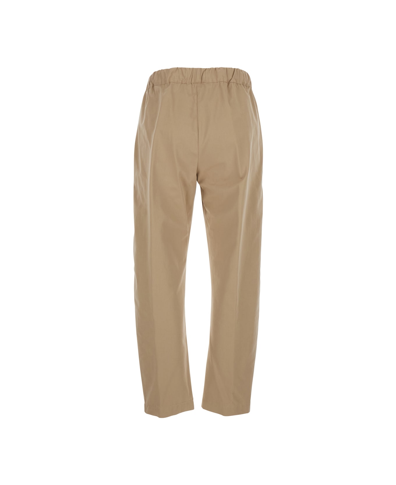 SEMICOUTURE 
buddy
 Beige Pants With Drawstring Waist In Cotton Women - Beige