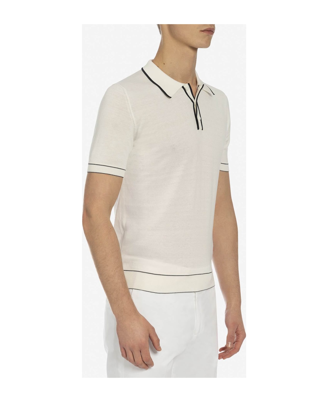 Larusmiani Ischia Polo Sweater - Ivory