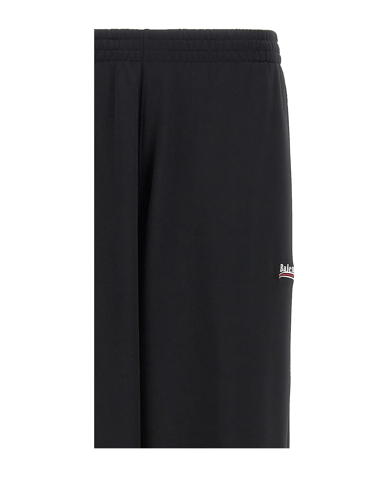 Balenciaga Logo Embroidery Joggers - Black