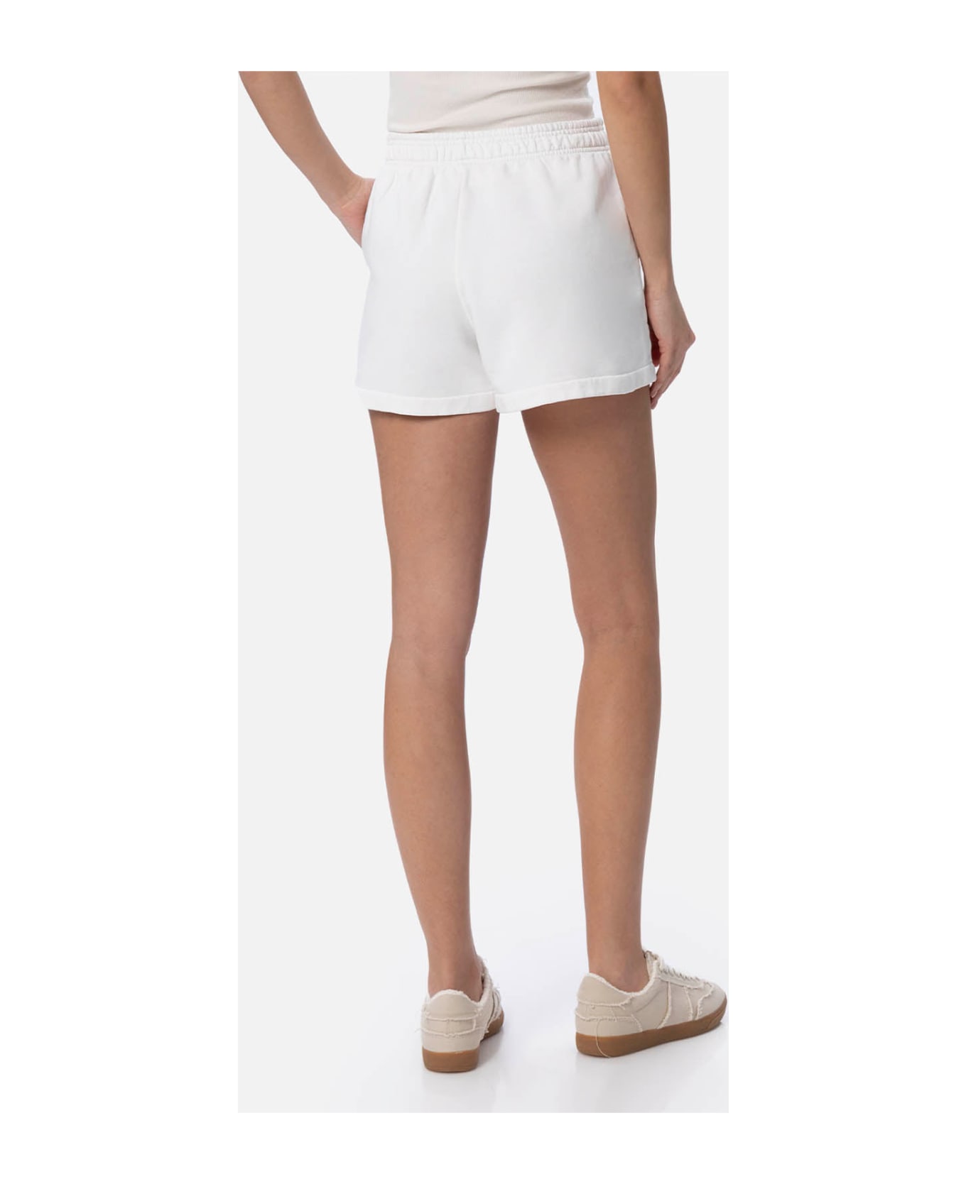 MC2 Saint Barth Woman Cotton Pull Up Shorts Cate | Australian Brand Special Edition - WHITE