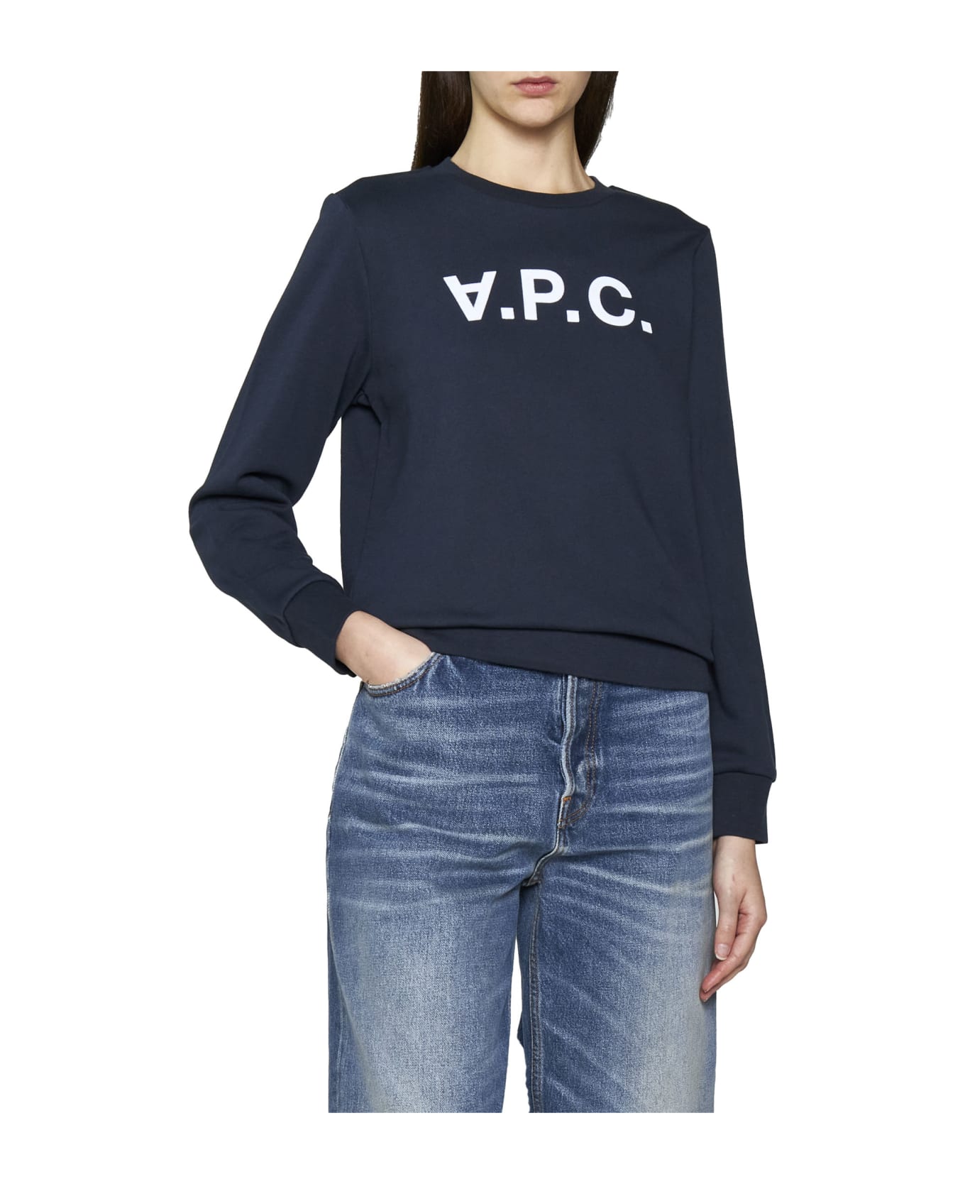 A.P.C. Viva Logo Sweatshirt - Blue フリース
