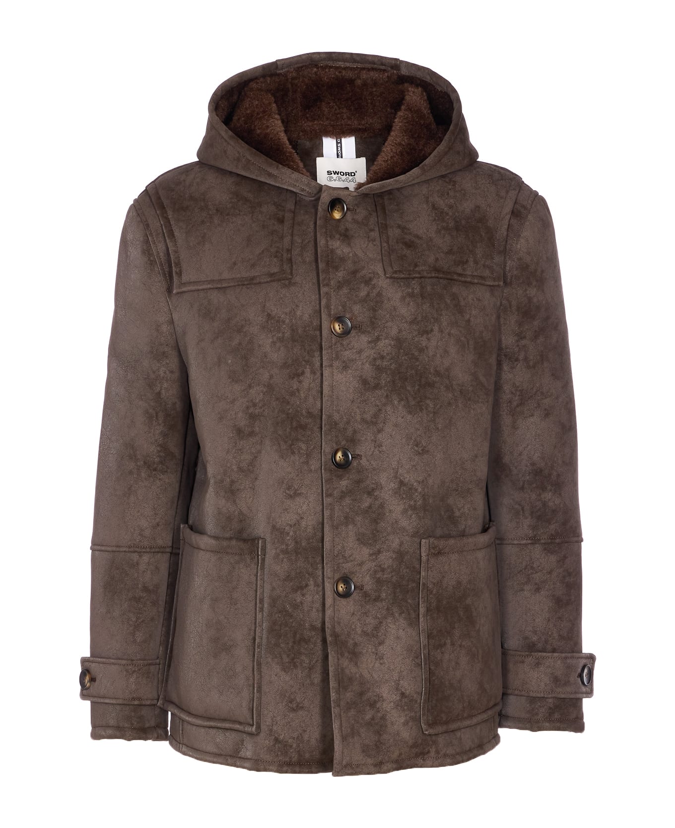 S.W.O.R.D 6.6.44 Fake Fur Jacket - Brown