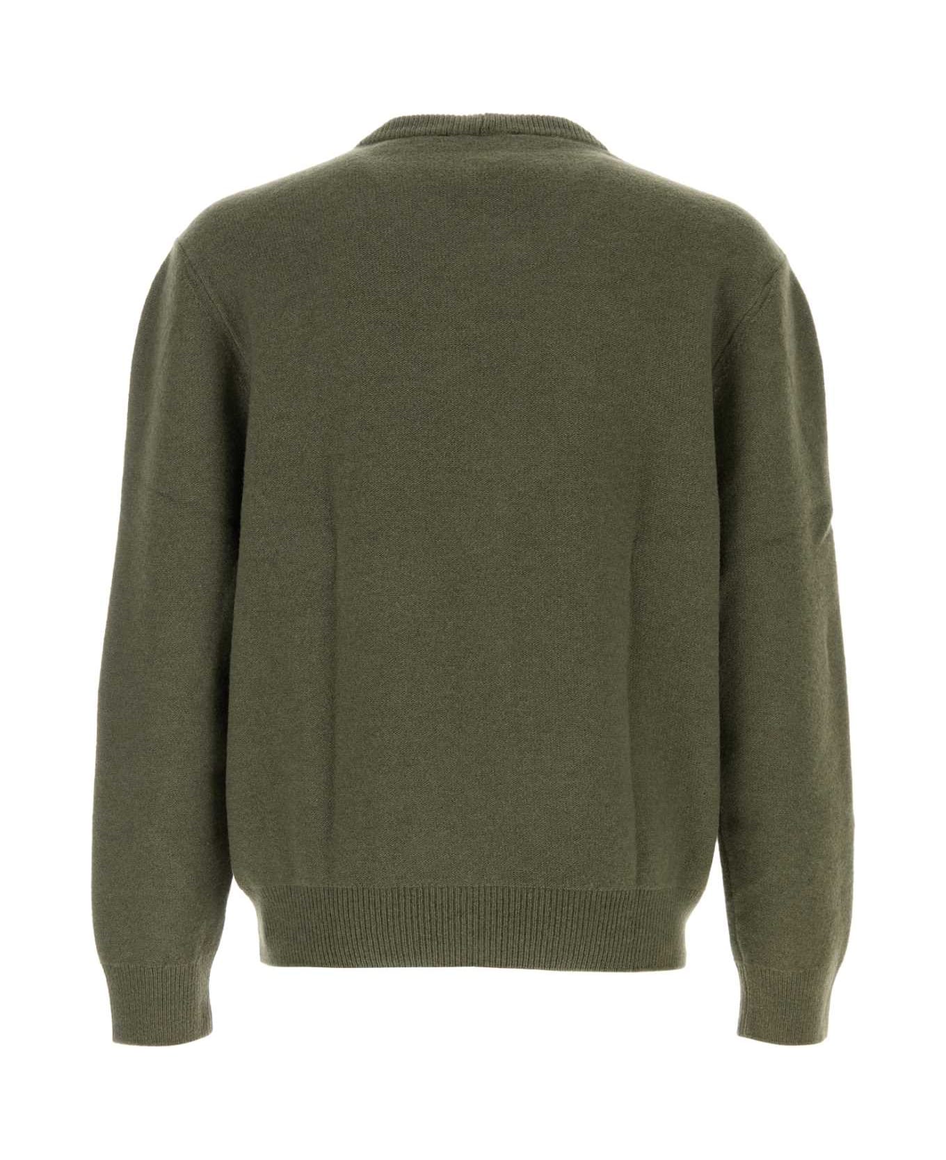 Lemaire Army Green Wool Sweater - LIGHTMOSS ニットウェア