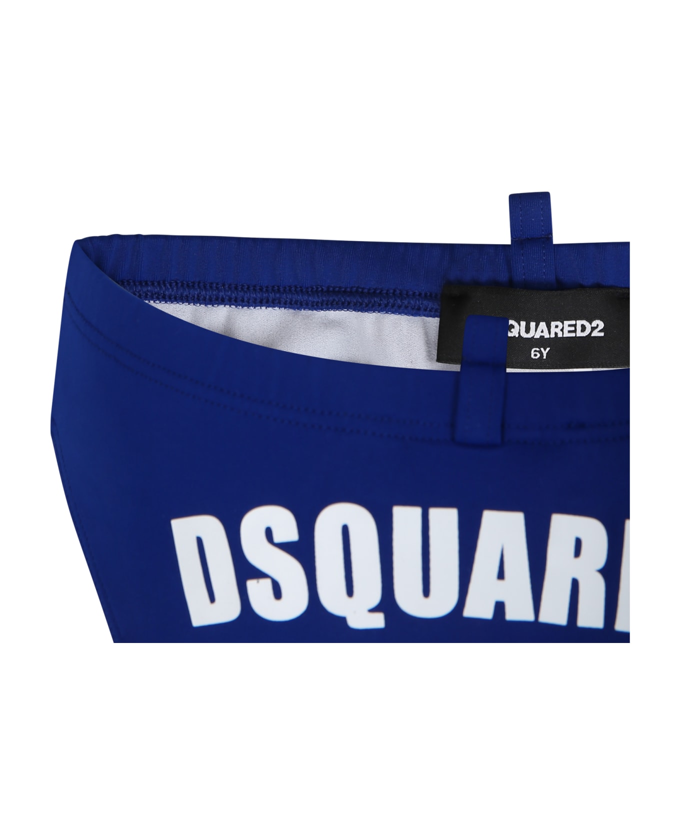 Dsquared2 Blue Swim Briefs For Boy With Logo - Blue