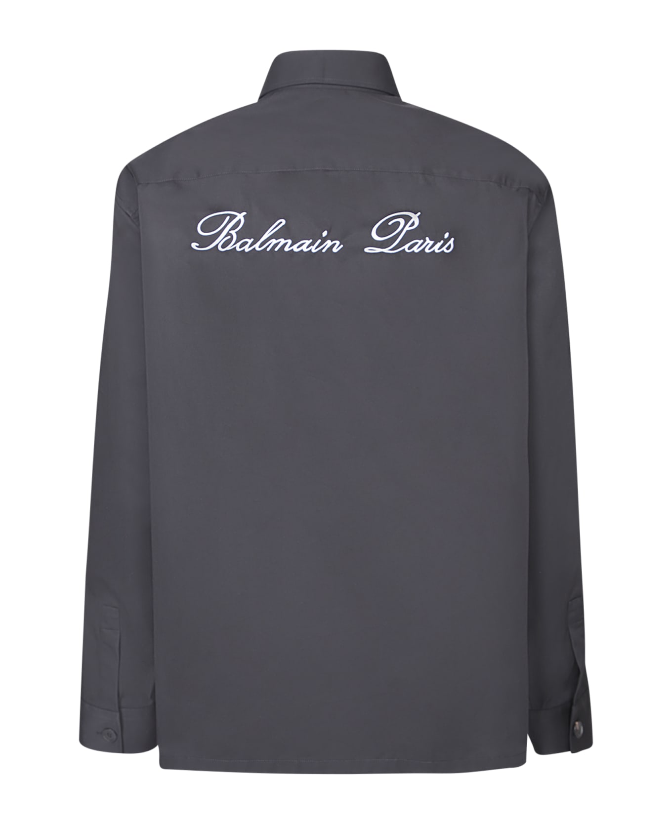Balmain Black Cotton Overshirt - Black