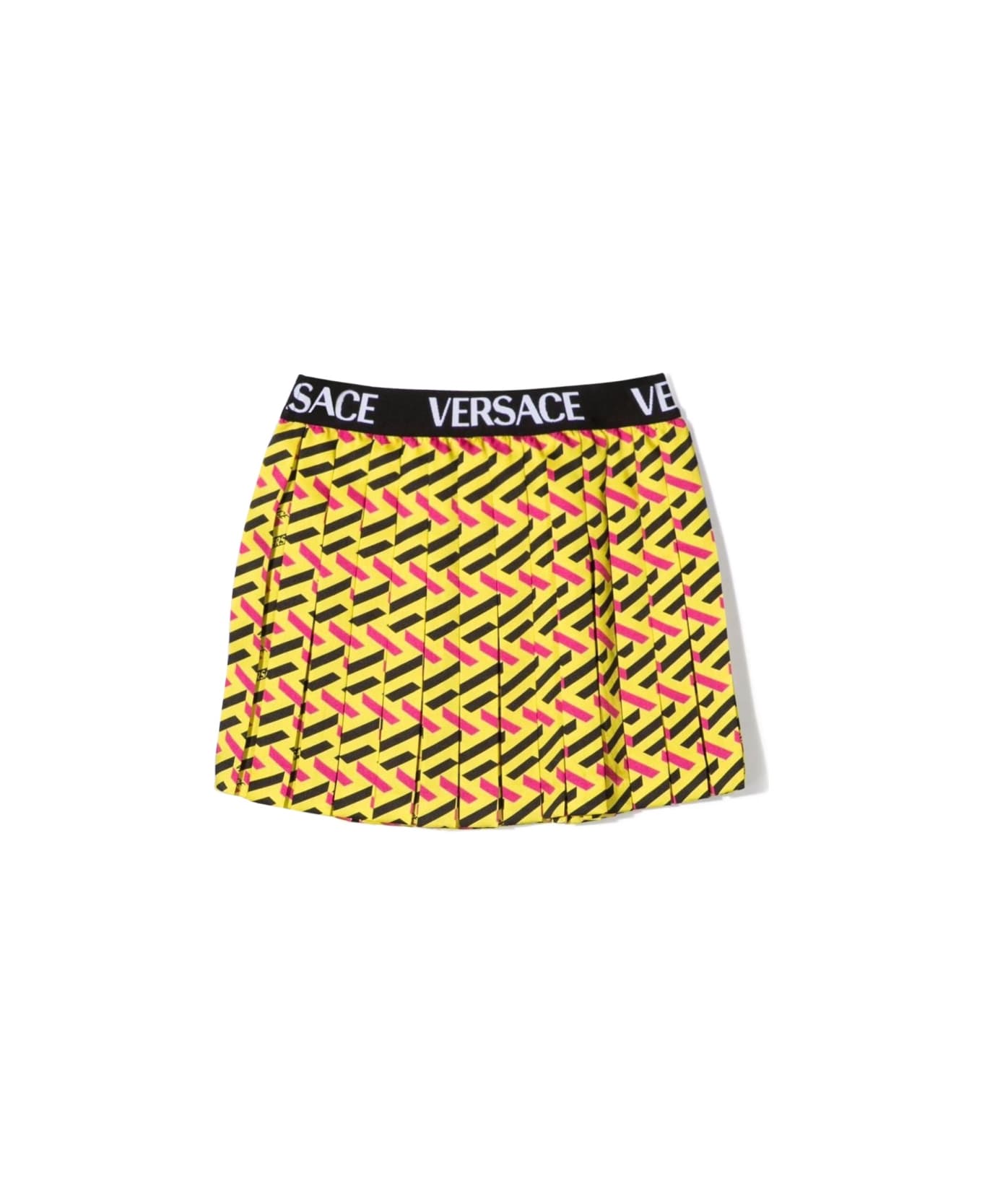 Versace Skirt Twill Monogram + Elastico Logo - YELLOW