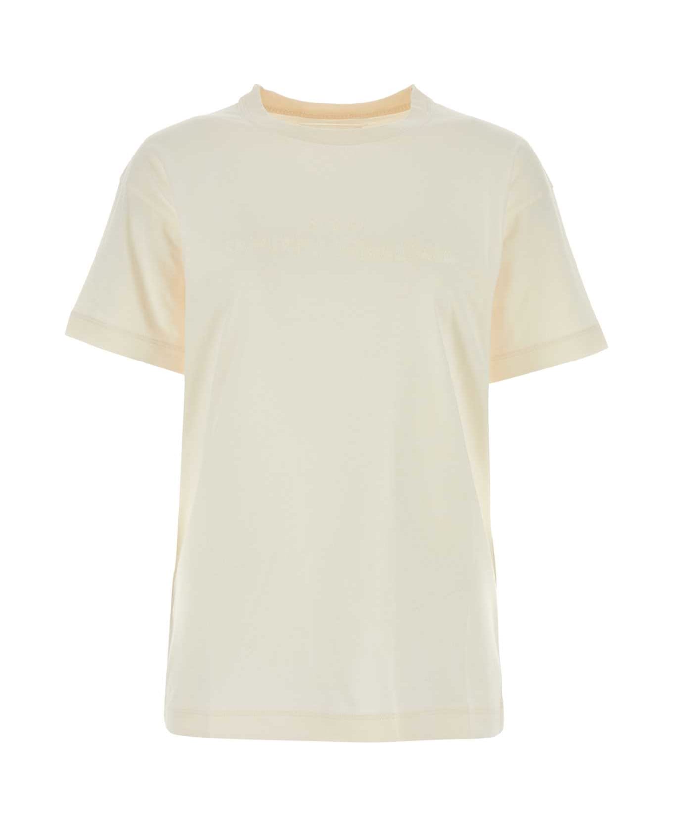 Maison Margiela Ivory Cotton T-shirt - OFFWHITE
