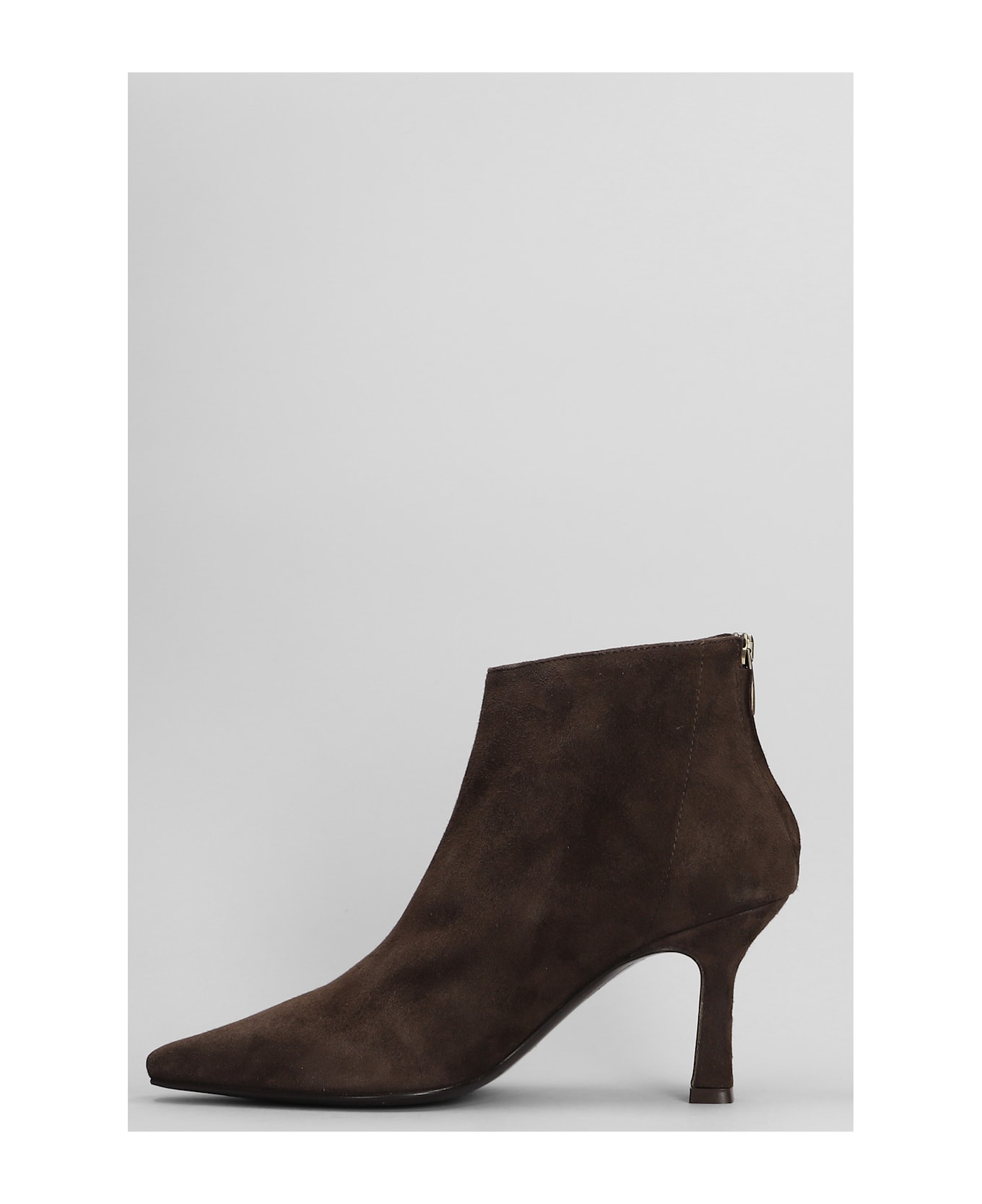 Julie Dee Texan Ankle Boots In Dark Brown Suede - dark brown ブーツ