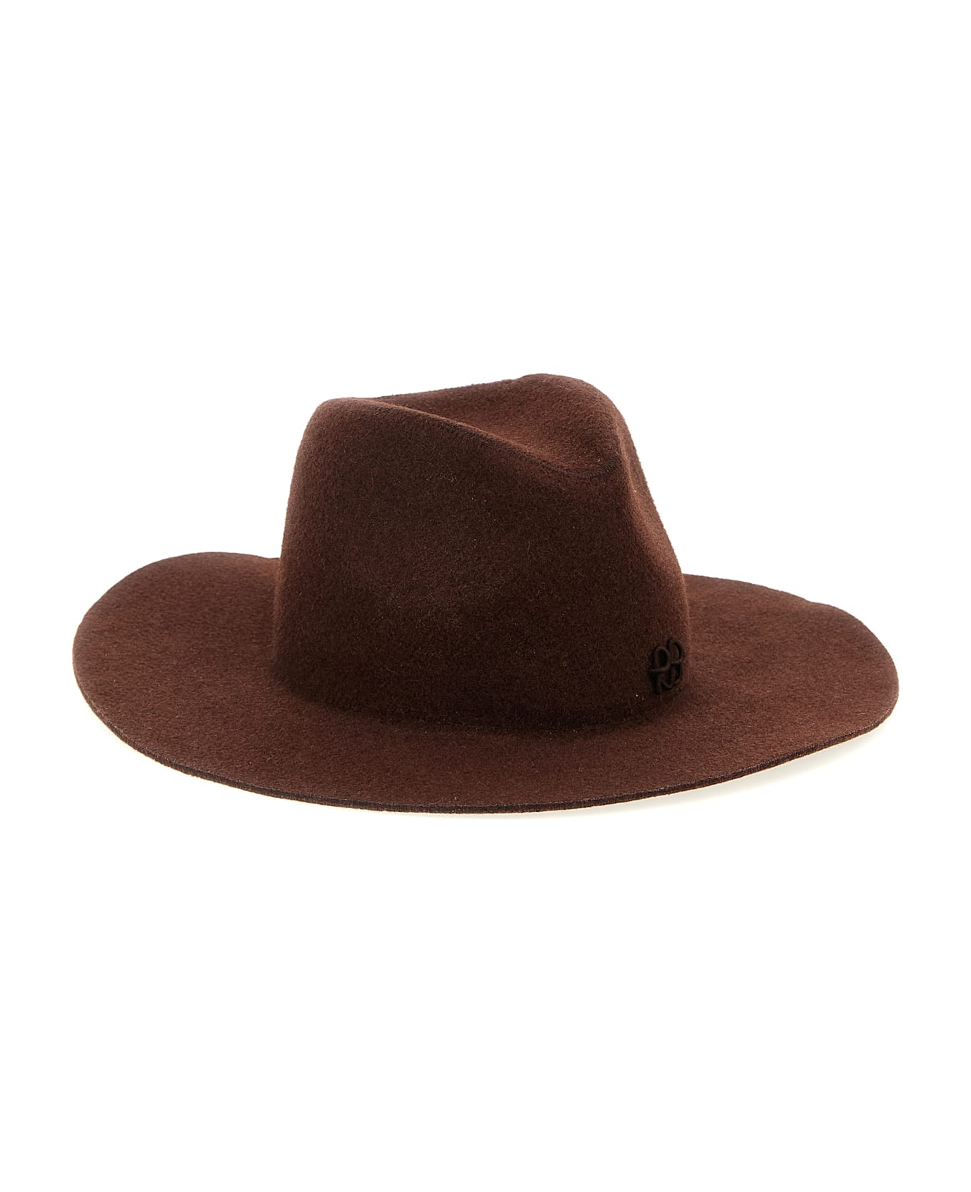 Ruslan Baginskiy 
monogram-embellished Fedora
 Hat - BROWN