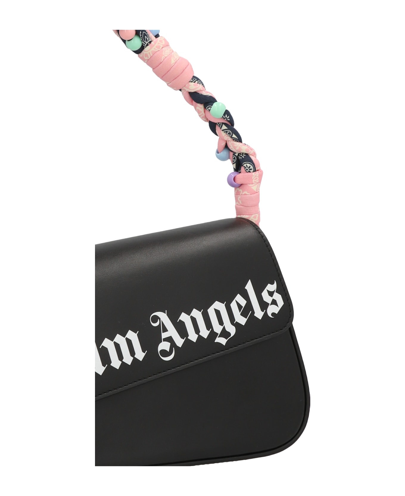 Palm Angels 'plaited Bandana Crash' Shoulder Bag - White/Black
