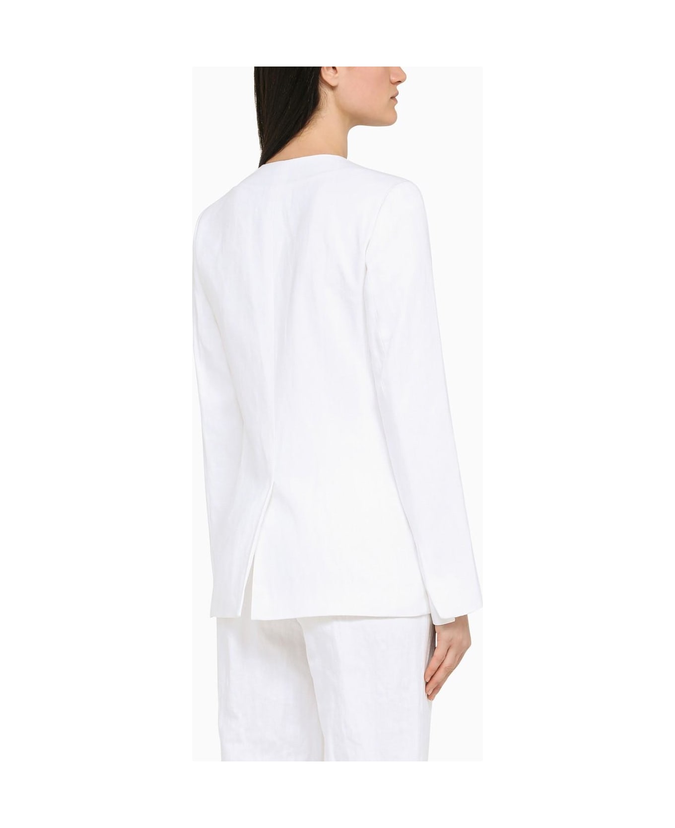 Dries Van Noten White Double-breasted Jacket