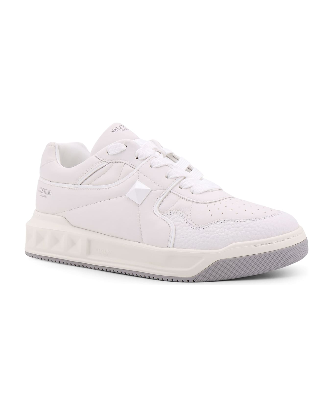 Valentino Garavani One-stud Low-top Valentino Garavani Leather Sneakers - White