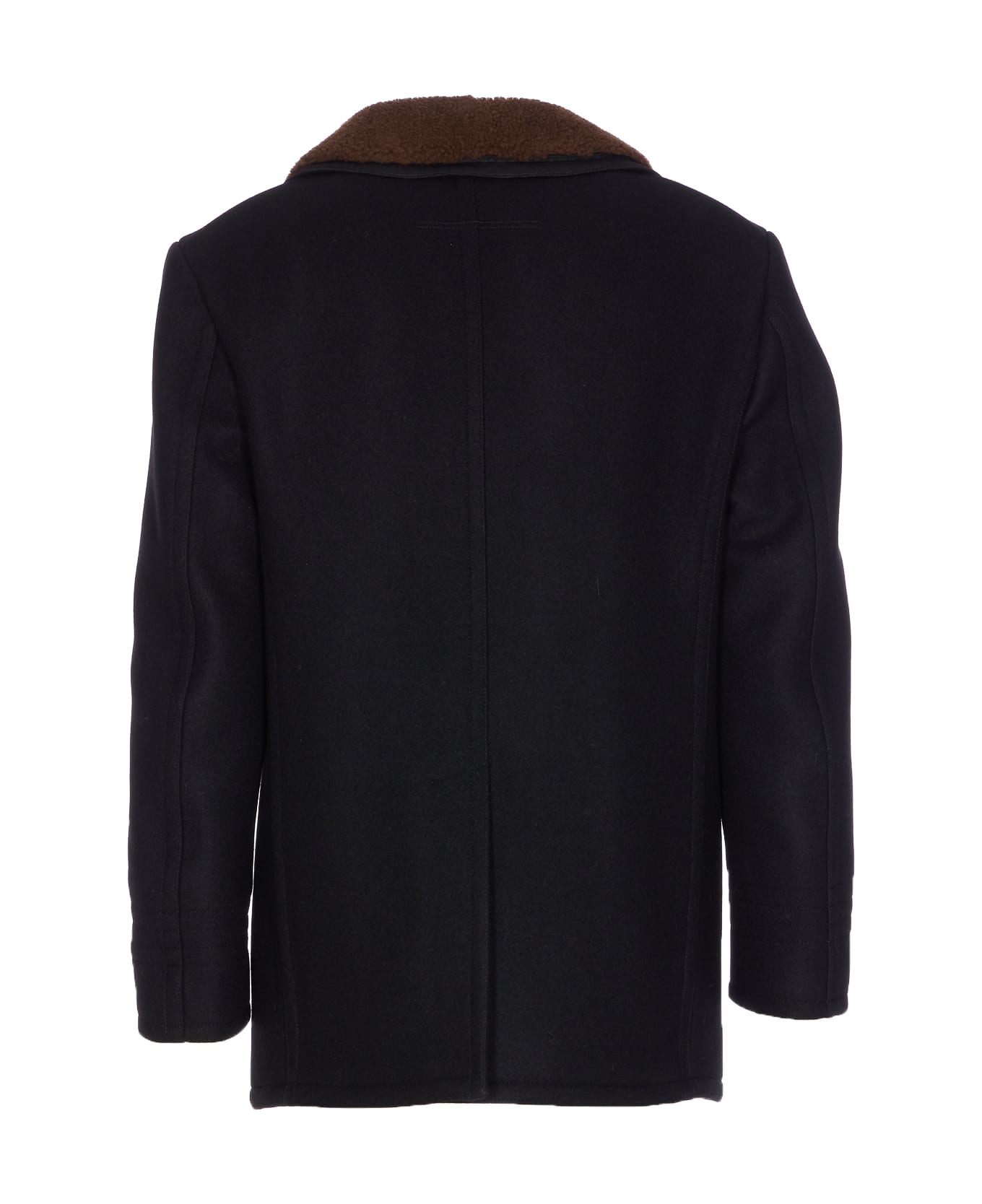 Tom Ford Japanese Melton Peacoat - Black