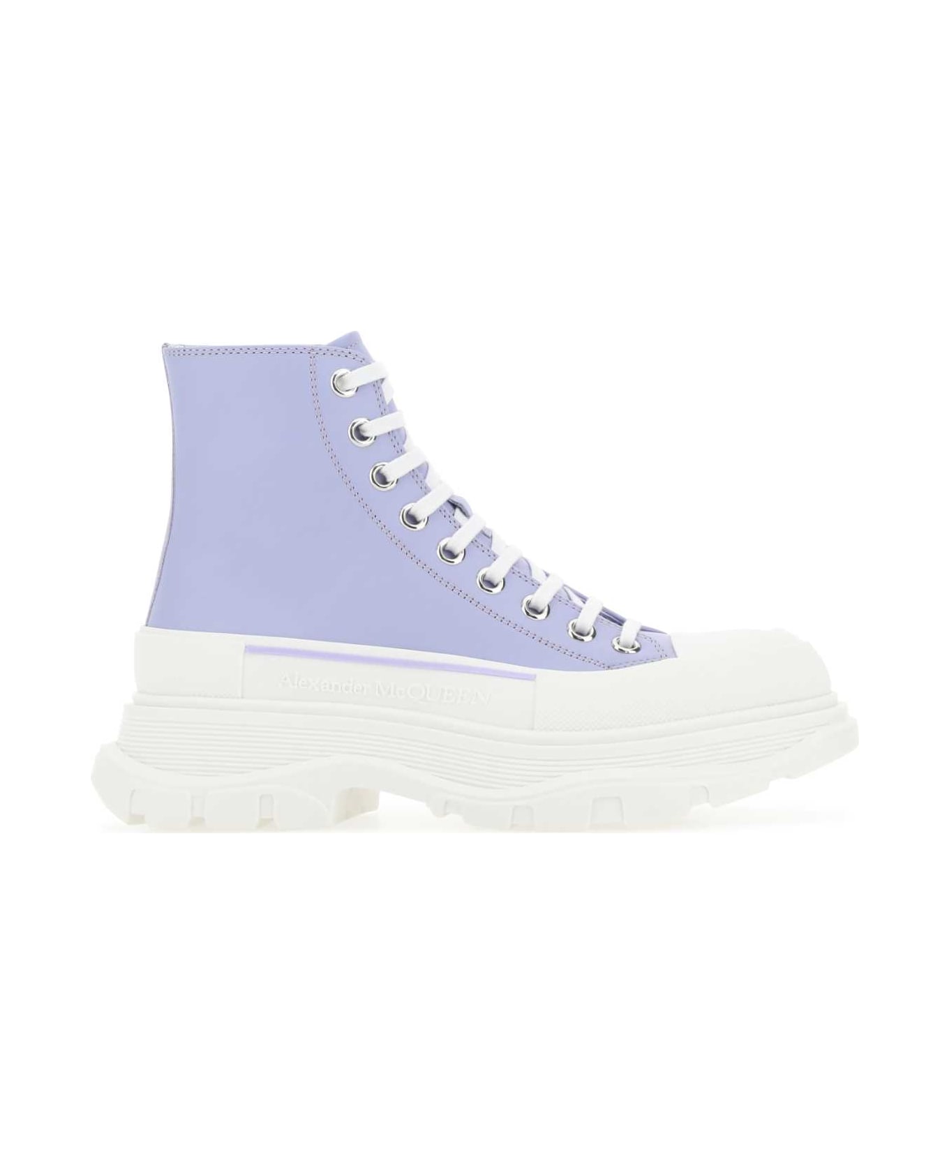 Alexander McQueen Lilac Leather Tread Slick Sneakers - 5439