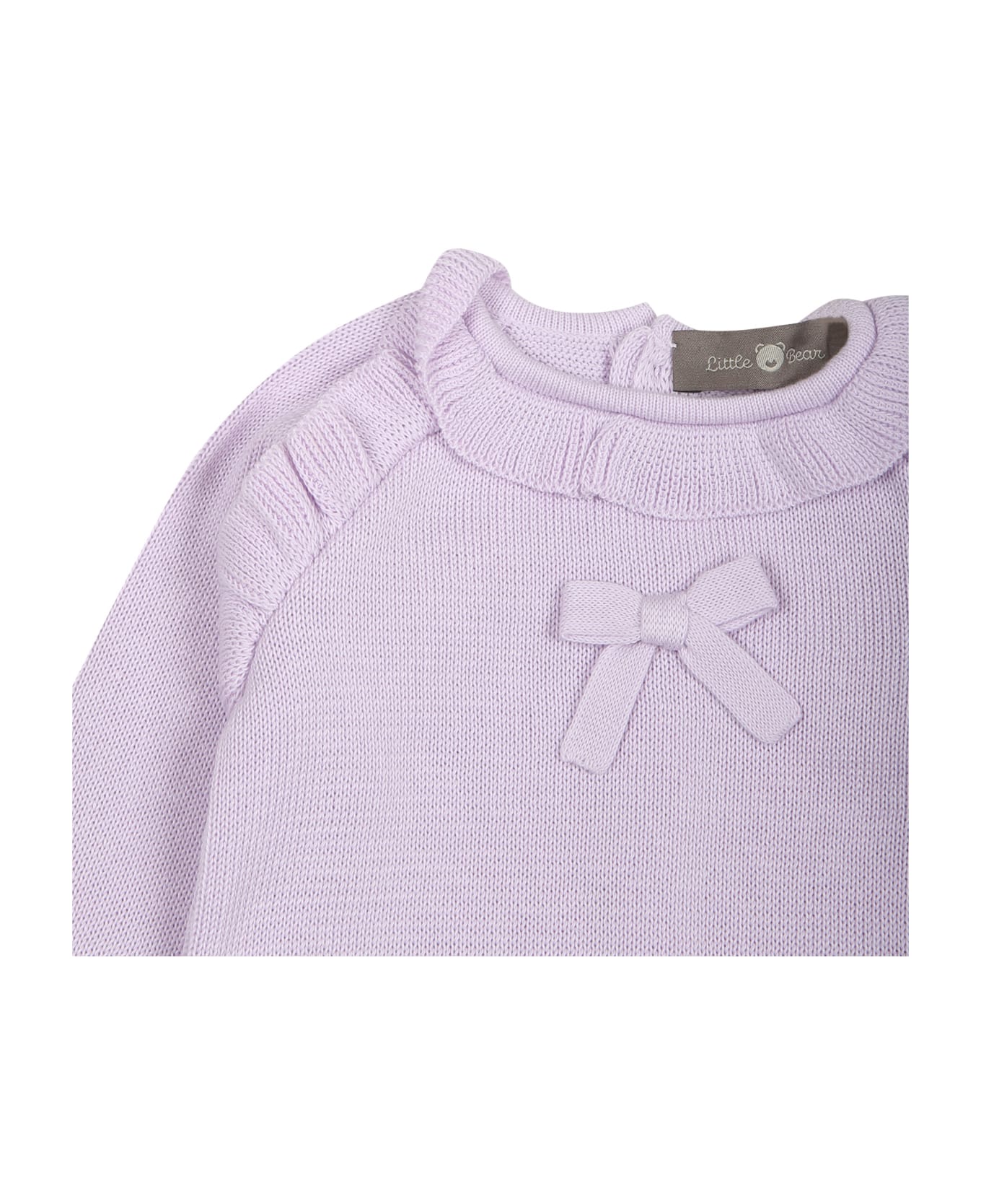 Little Bear Wisteria Birth Suit For Baby Girl - Violet ボディスーツ＆セットアップ