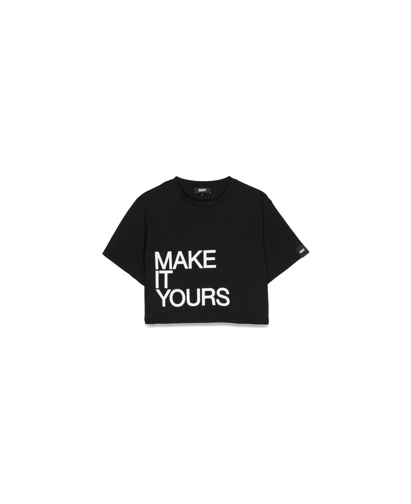 DKNY Cropped T-shirt - BLACK