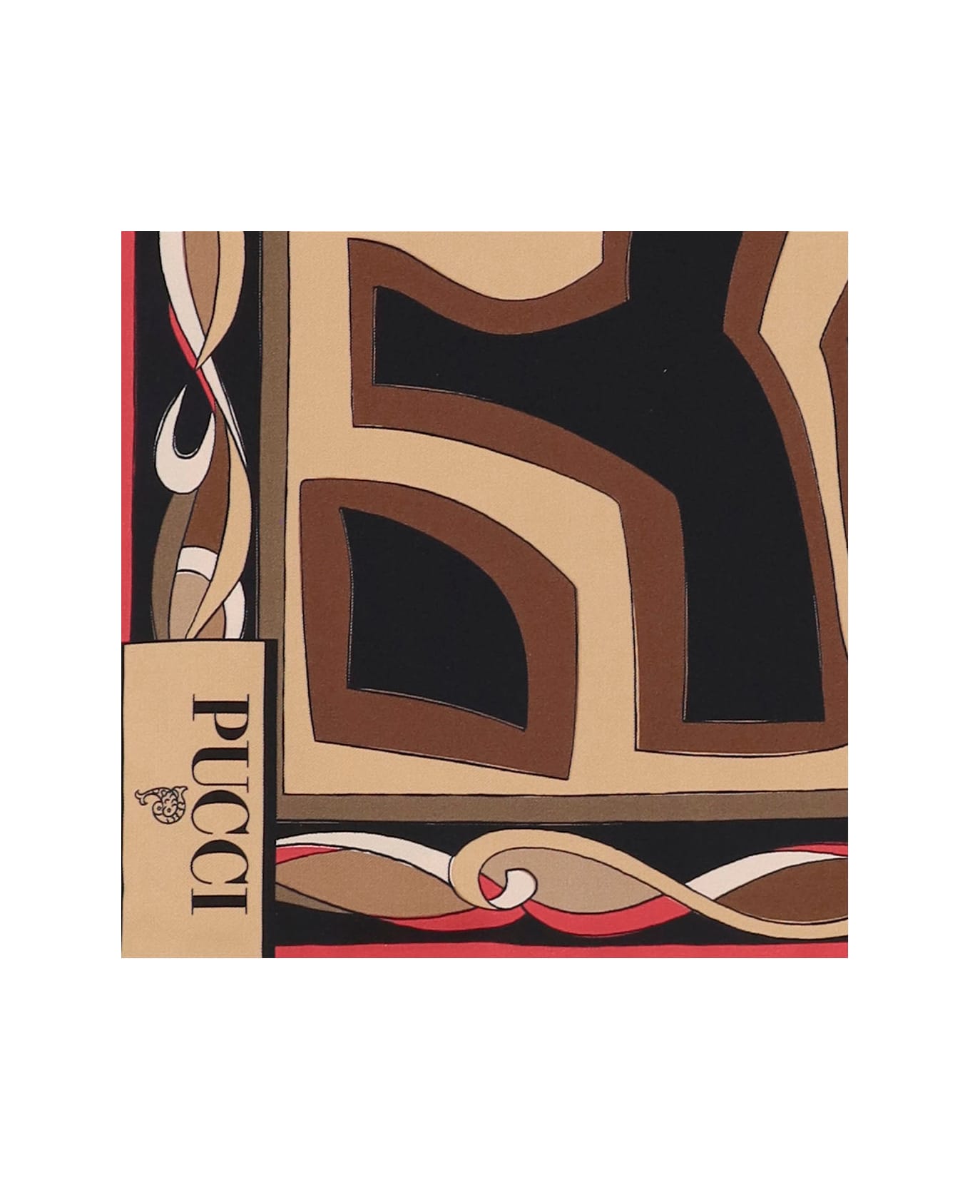 Pucci Silk Scarf With Maze Print - Red