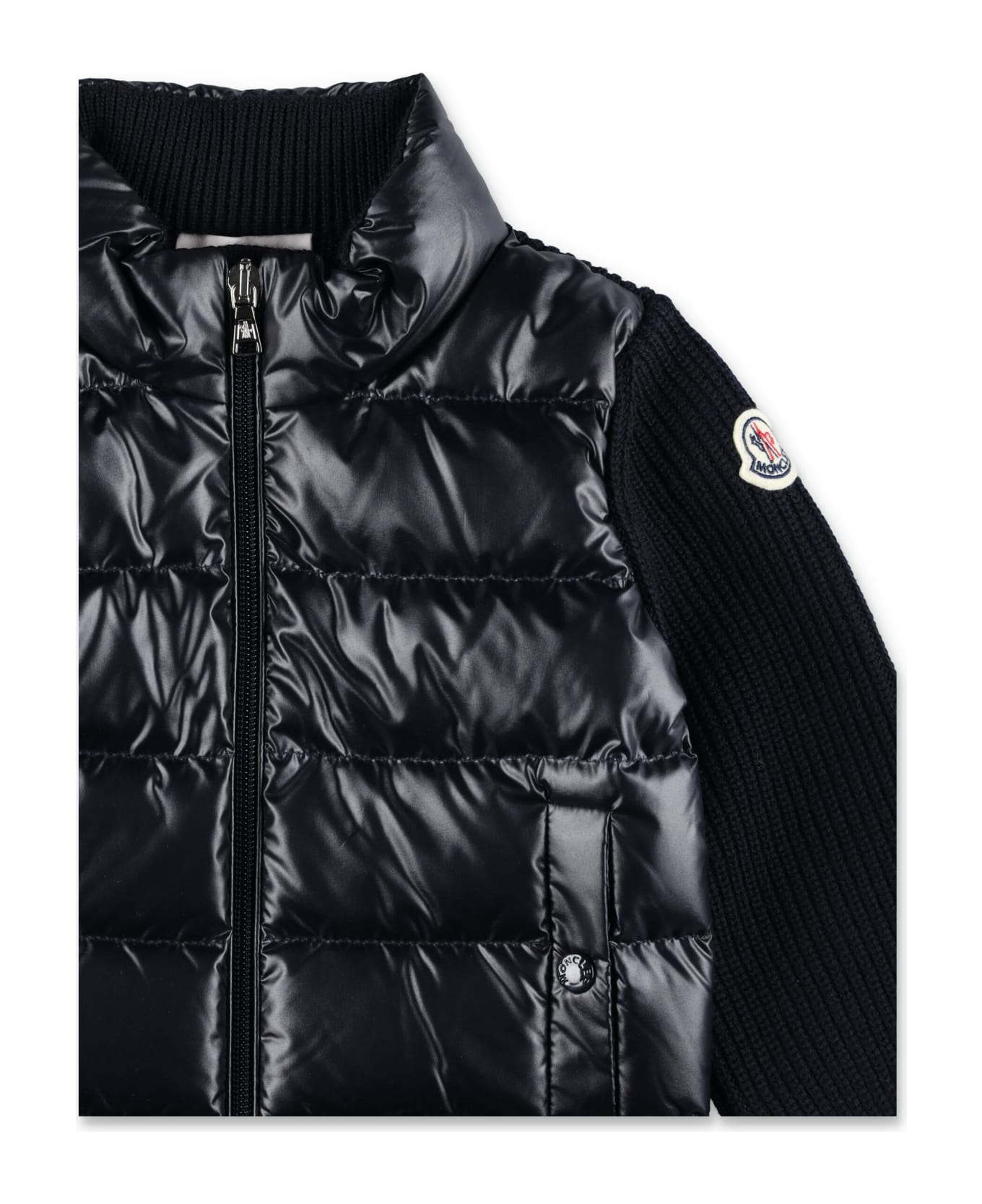 Moncler Padded Zip-up Cardigan - NAVY